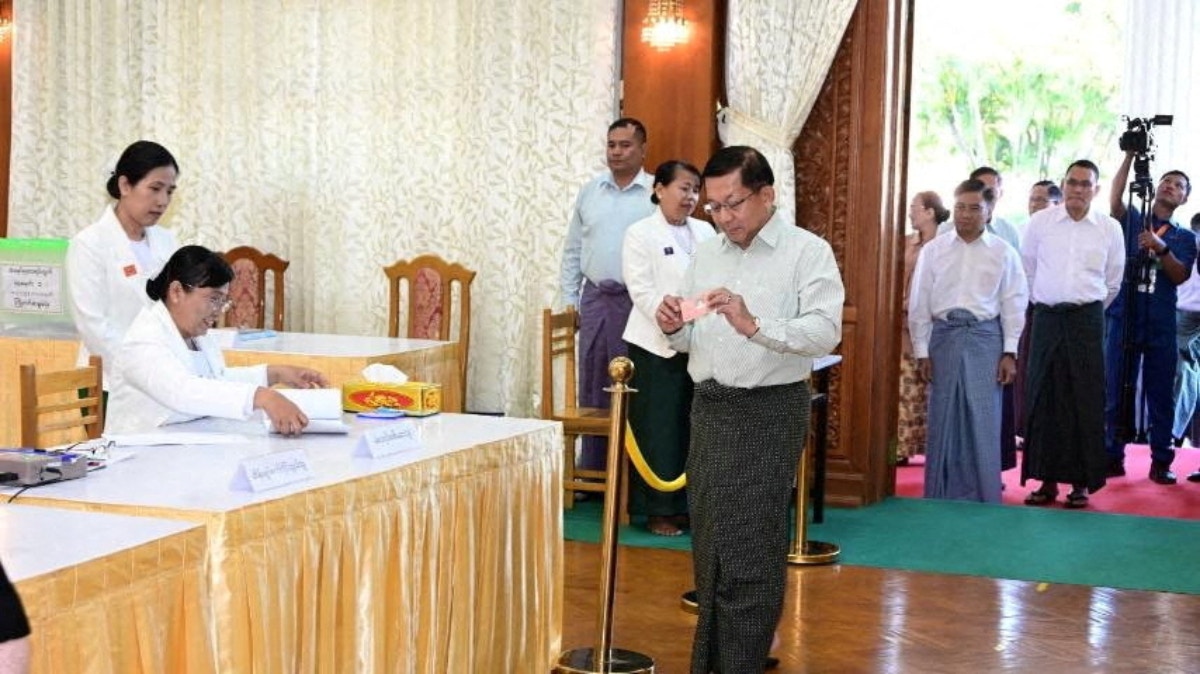 緬甸大選最終輪投票 敏昂萊駁斥批評