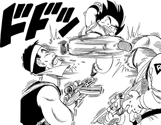 孙悟空出招的漫画画面