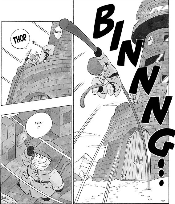 孙悟空使用如意棒的漫画画面