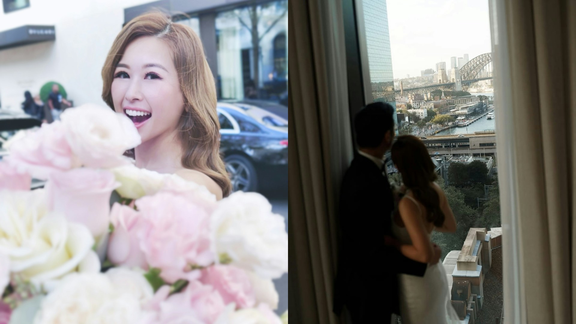 赵希洛再分享婚纱照终见老公身影赵希洛依偎合照甜蜜温馨