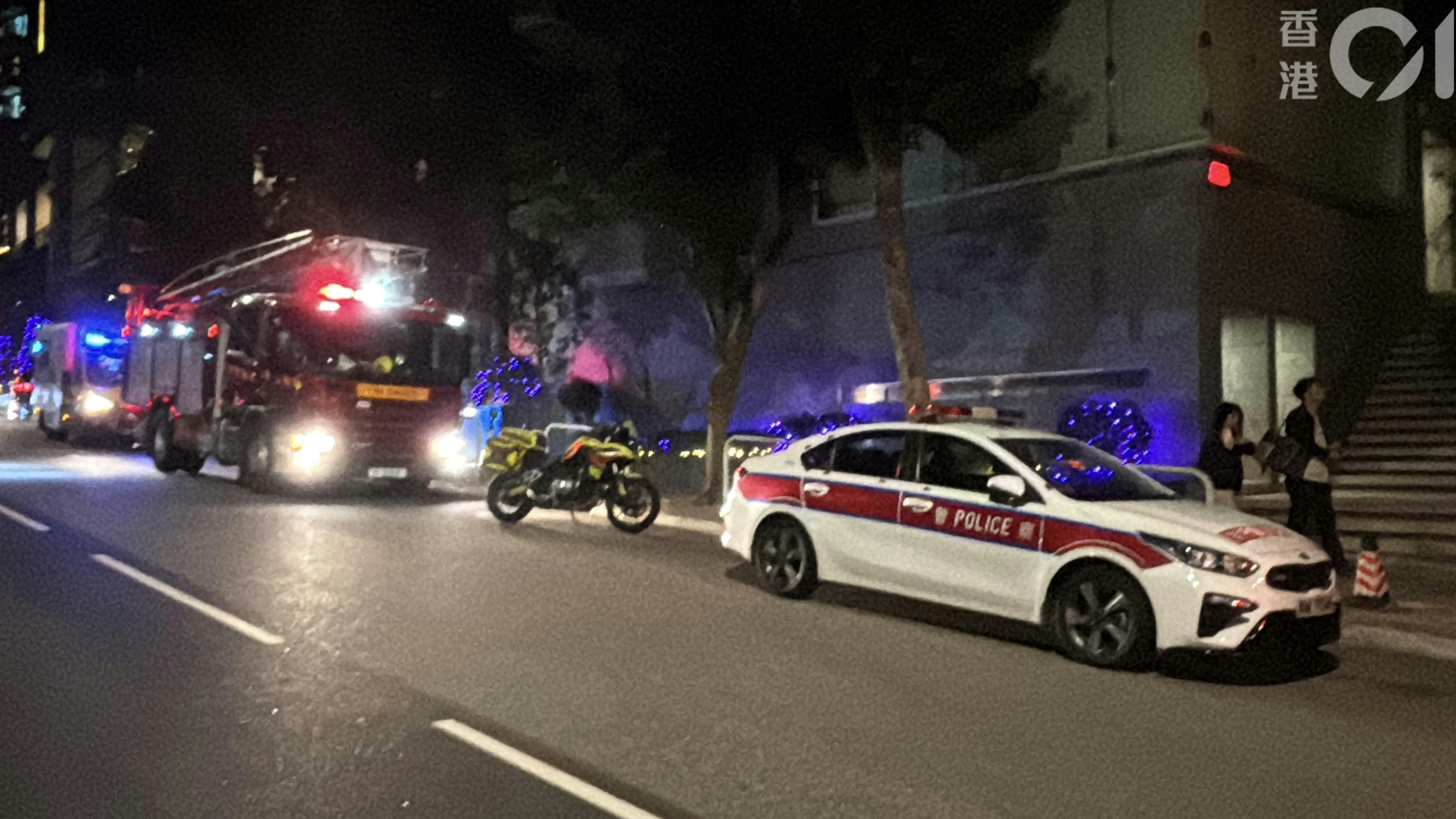 警方及消防到場。（林振華攝）