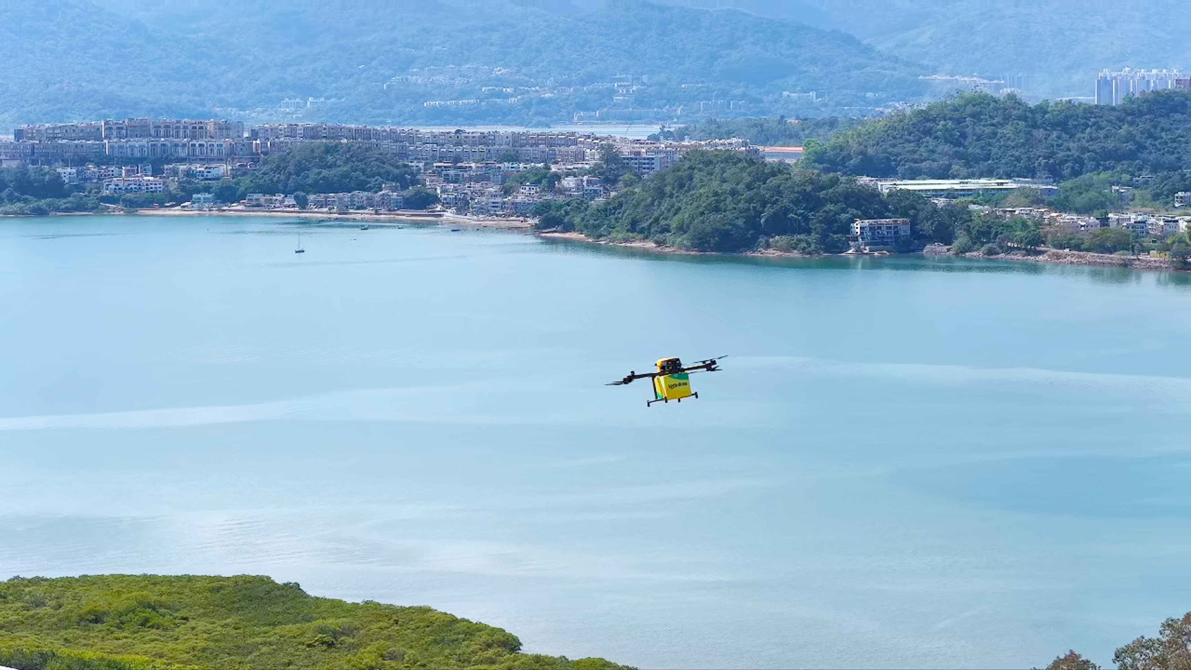 Keeta Drone 与香港青少年服务处携手合作的“大埔汀角村无人机航线”正式启动。（Keeta Drone 图片）