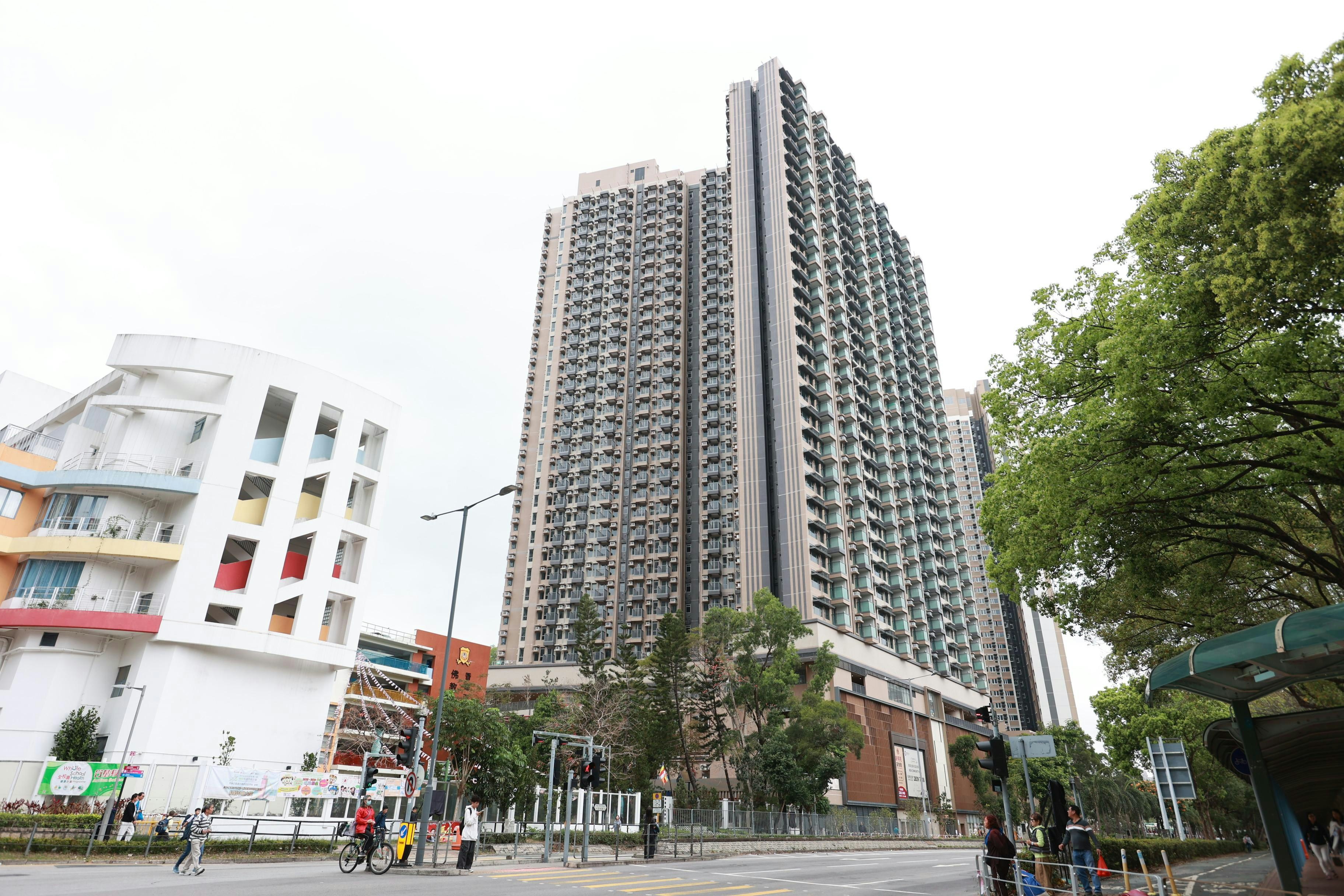 「樂嶺都匯」靠近粉嶺地鐵站。（葉志明攝）