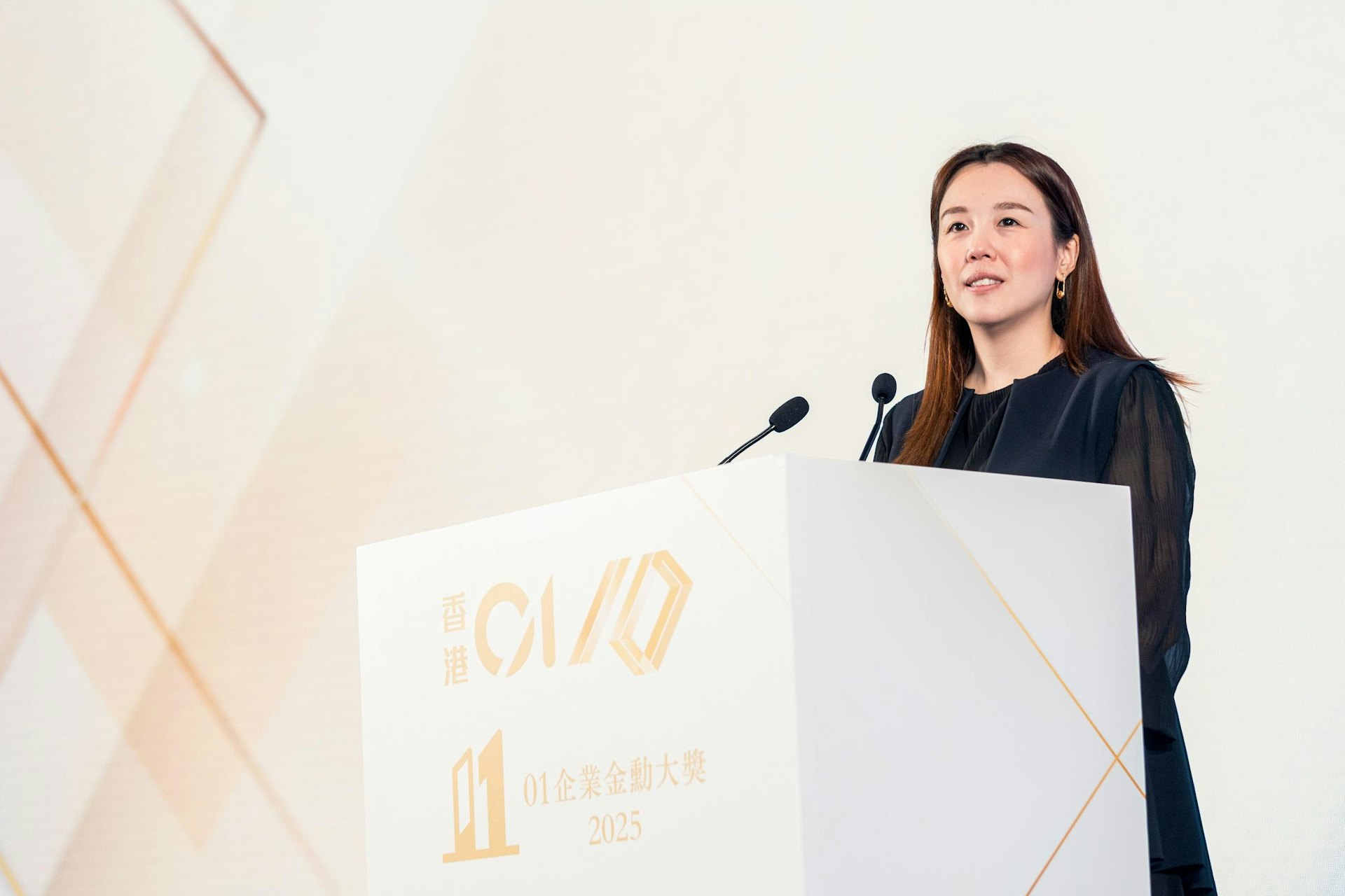 《香港01》行政總裁蘇曉婷女士致辭。(《香港01》圖片)