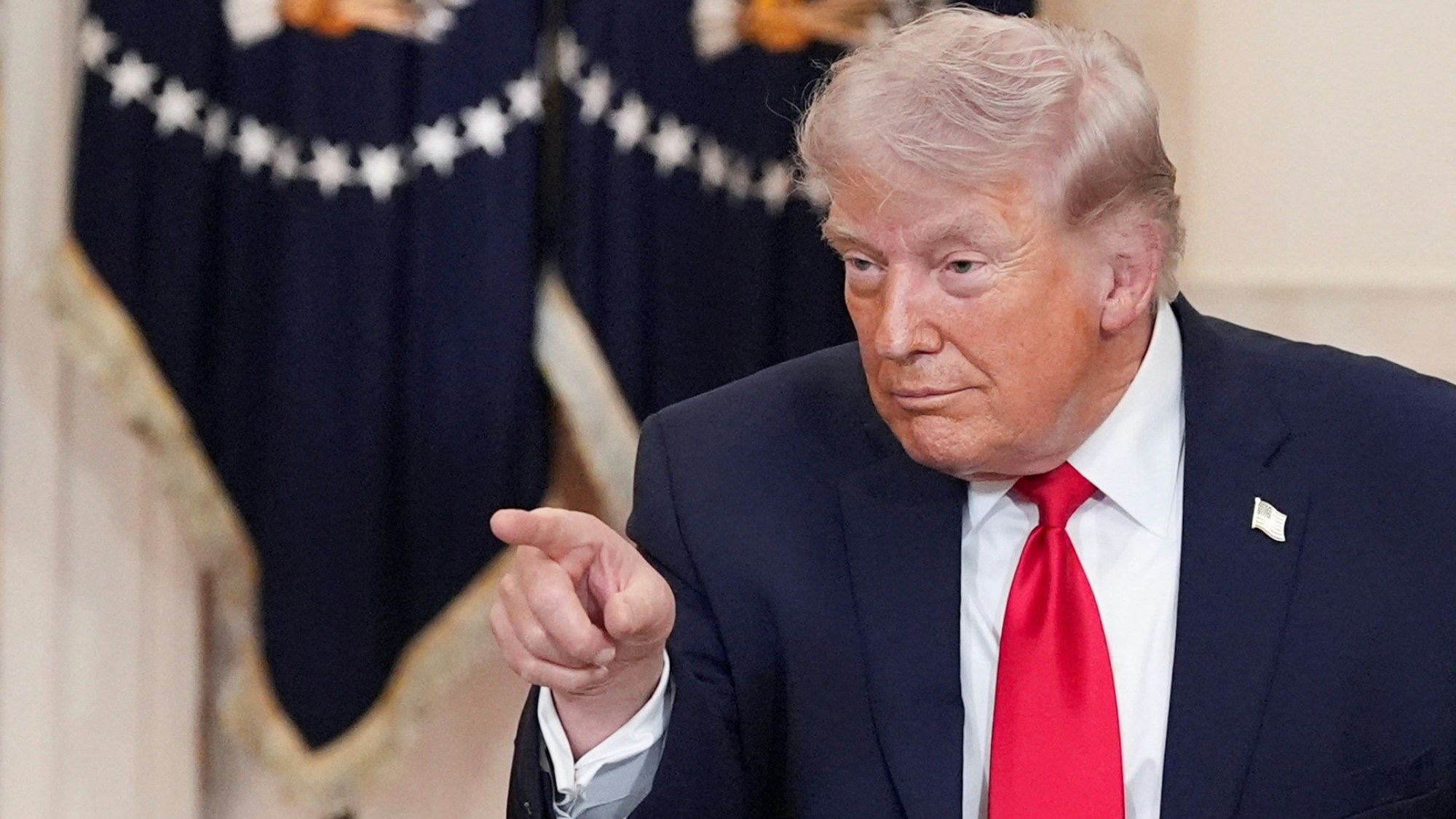 2026年4月1日，美國華盛頓特區，美國總統特朗普（Donald Trump）就伊朗戰爭發表全國講話。（Reuters）