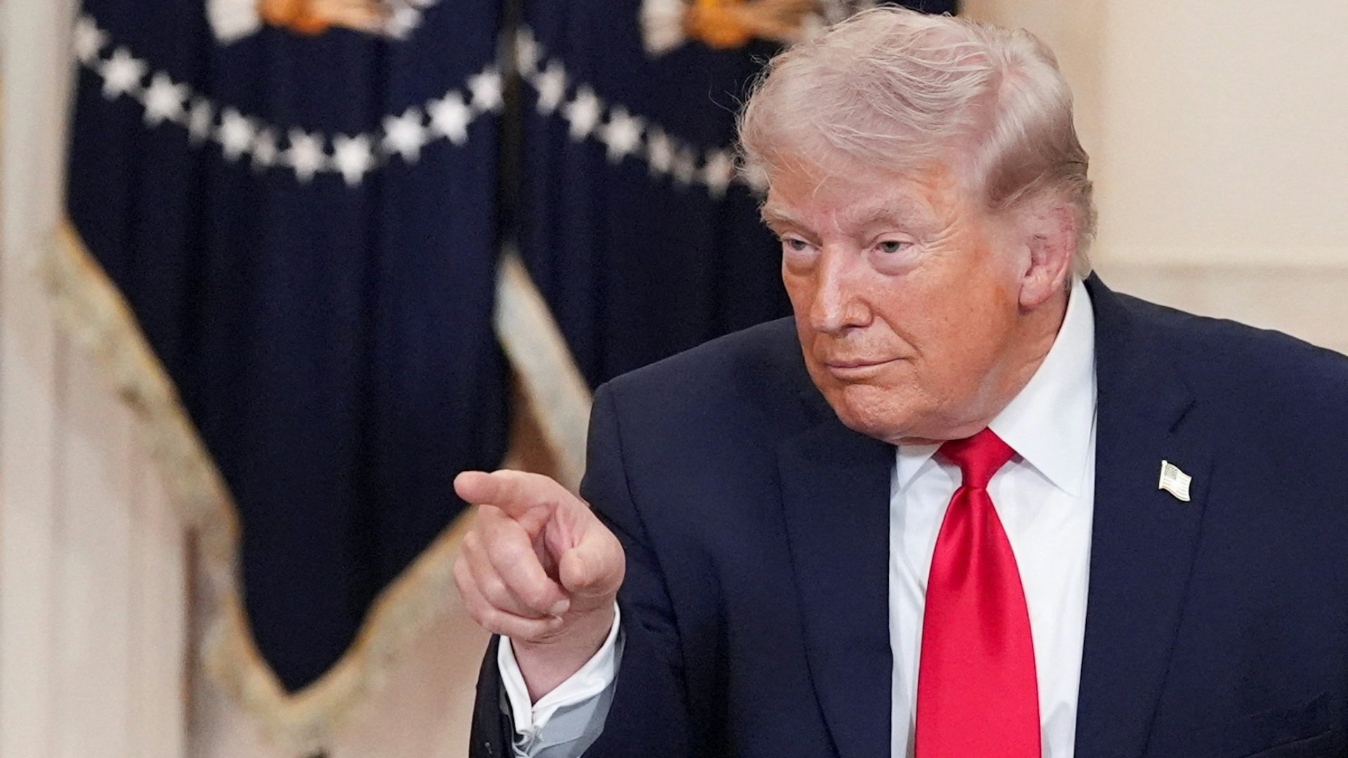 2026年4月1日,美國華盛頓特區,美國總統特朗普(Donald Trump)就伊朗戰爭發表全國講話。(Reuters) 2026年4月1日,美國華盛頓特區,美國總統特朗普(Donald Trump)就伊朗戰爭發表全國講話。(Reuters)