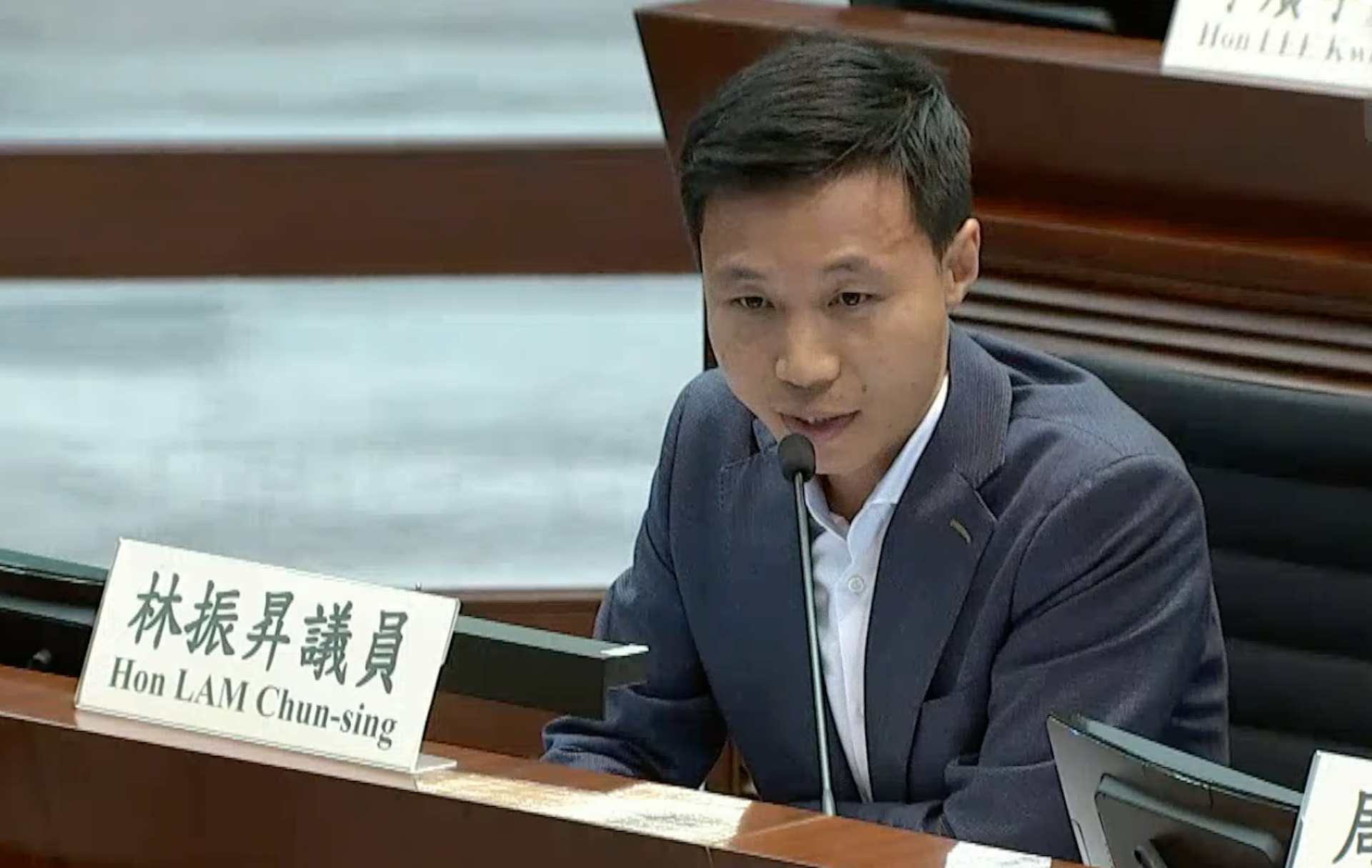 立法會議員林振昇。(直播截圖)