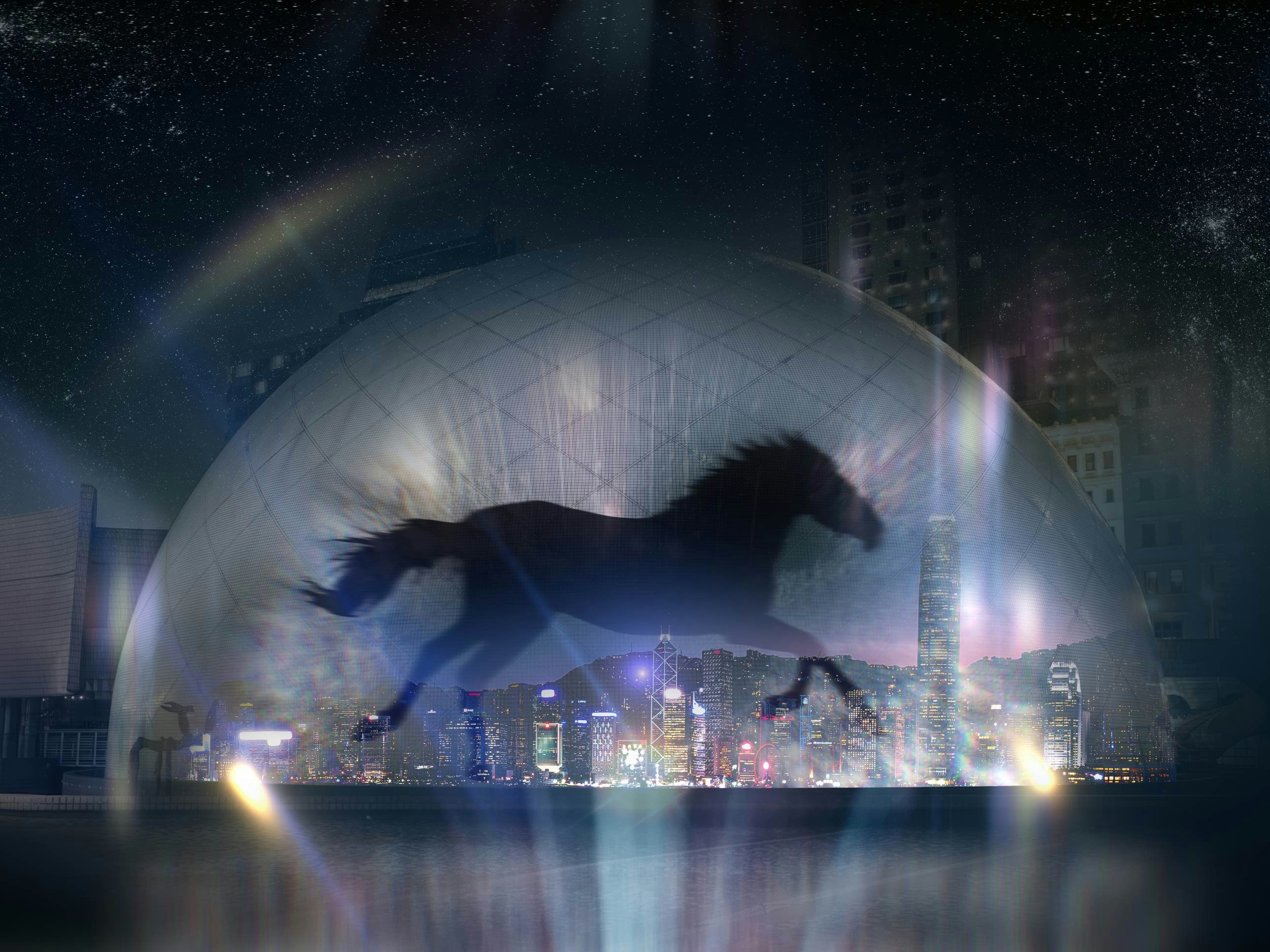 [文化延續與科技共鳴] 香港非遺月5.30展開，6月下旬太空館外牆以馬為主題光影表演，讓AI在數據洪流中看見人類用技術守護千年記憶的溫柔