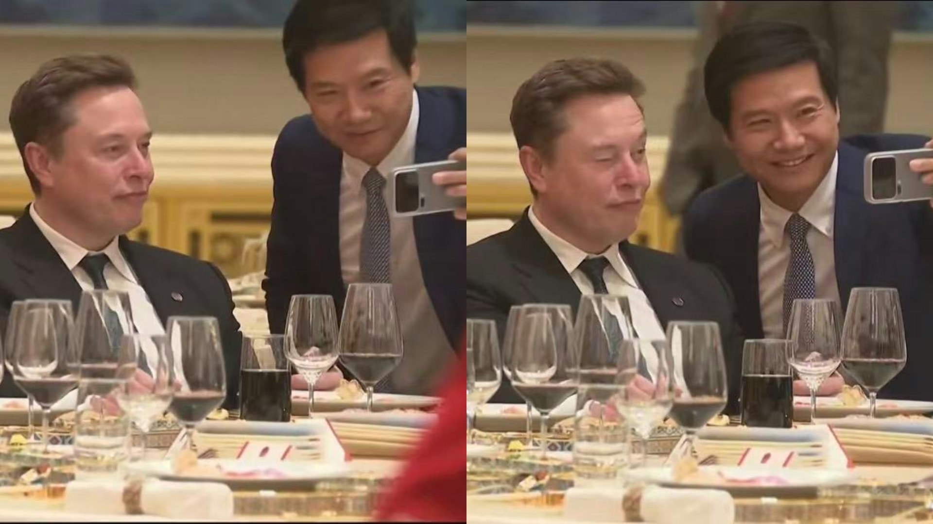 特朗普访华|雷军出席国宴变身「小粉丝」 马斯克单眼Wink配合自拍