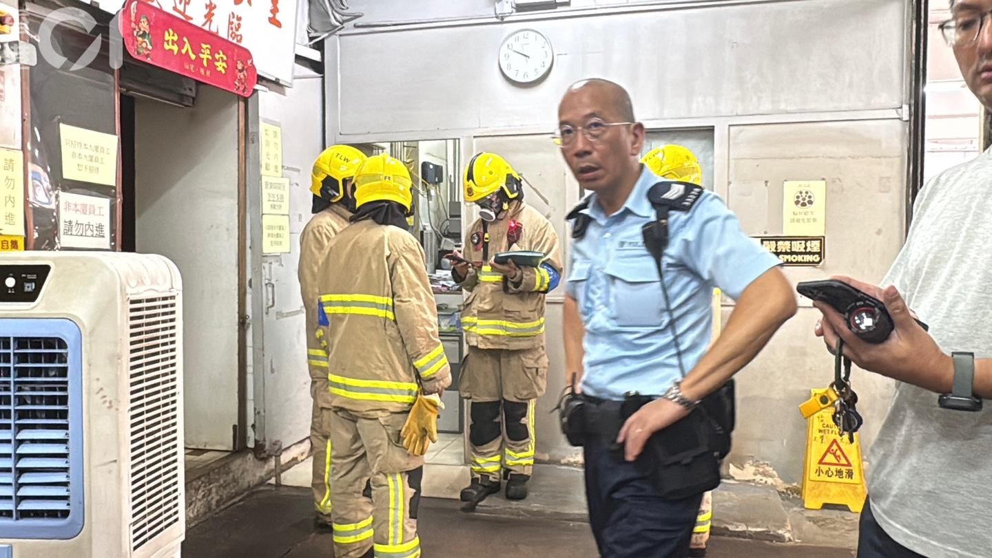 警員到場調查。（鄭嘉惠攝）