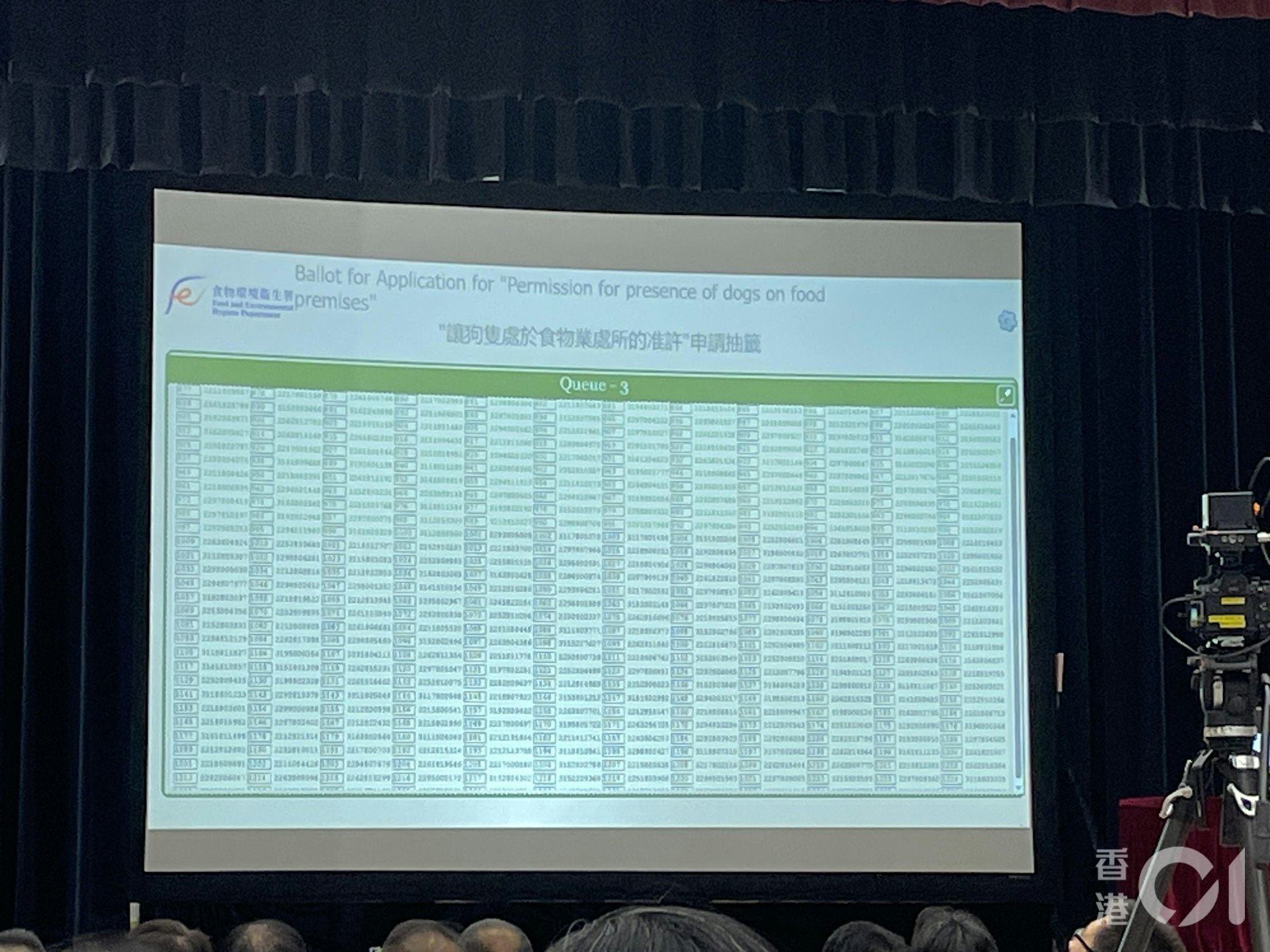 食環署今(12日)就容許狗隻進入食肆的申請進行抽籤分配名額,在的1,616宗合資格申請中,隨機抽選1,000個名額。(董素琛攝) 食環署今(12日)就容許狗隻進入食肆的申請進行抽籤分配名額,在的1,616宗合資格申請中,隨機抽選1,000個名額。(董素琛攝)