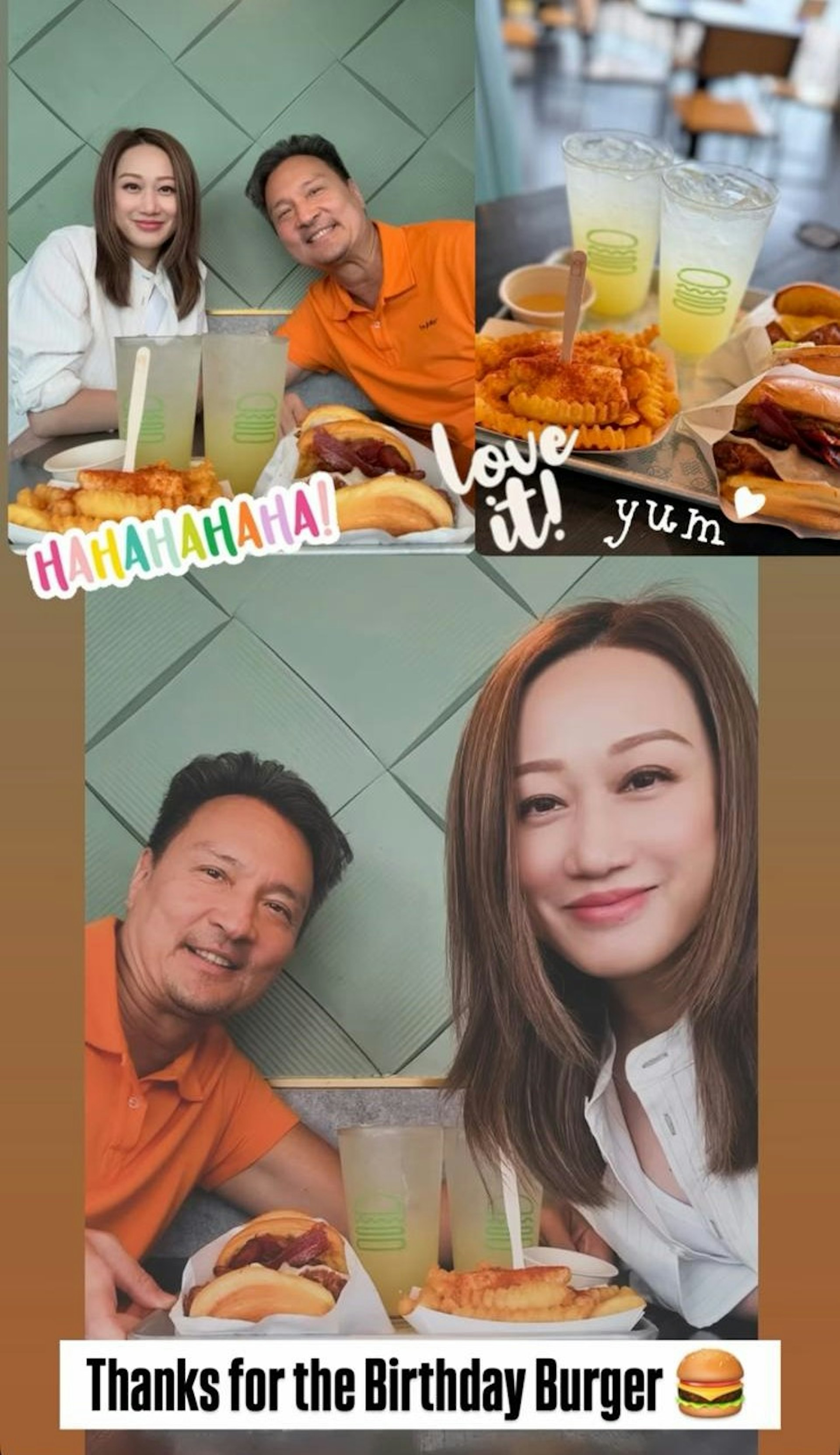食漢堡包慶生!(IG截圖)