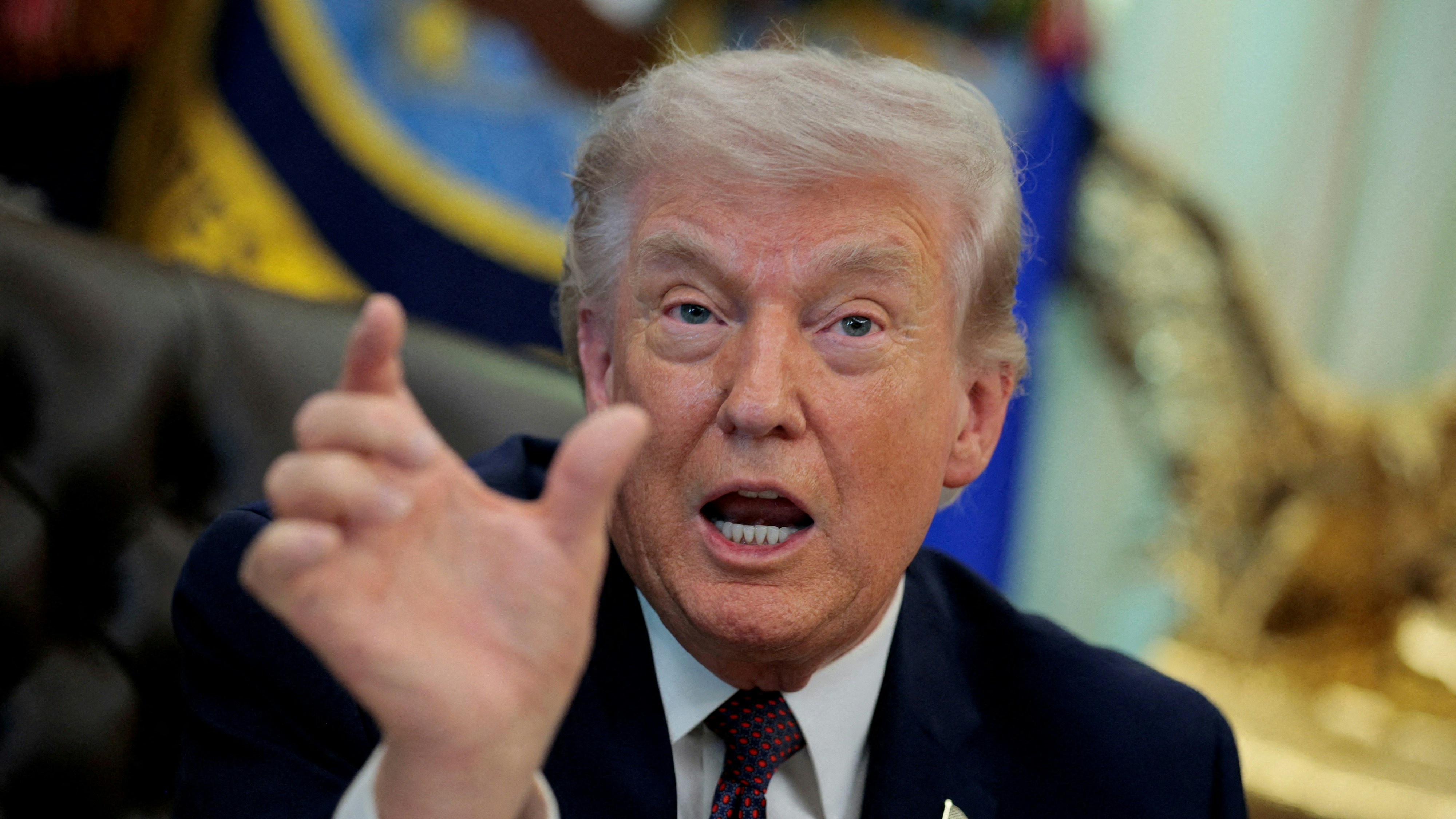 2026年3月31日,美國華盛頓,總統特朗普(Donald Trump)在白宮簽署有關郵寄選票的行政命令時發表講話。(Reuters) 2026年3月31日,美國華盛頓,總統特朗普(Donald Trump)在白宮簽署有關郵寄選票的行政命令時發表講話。(Reuters)