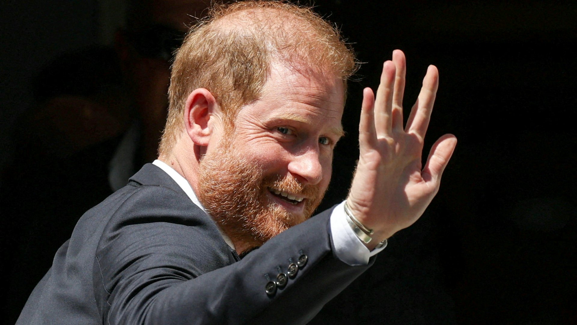 2026年7月7日,英国伦敦,哈里王子(Prince Harry)抵达智库查塔姆研究所(Chatham House),准备出席对谈活动。