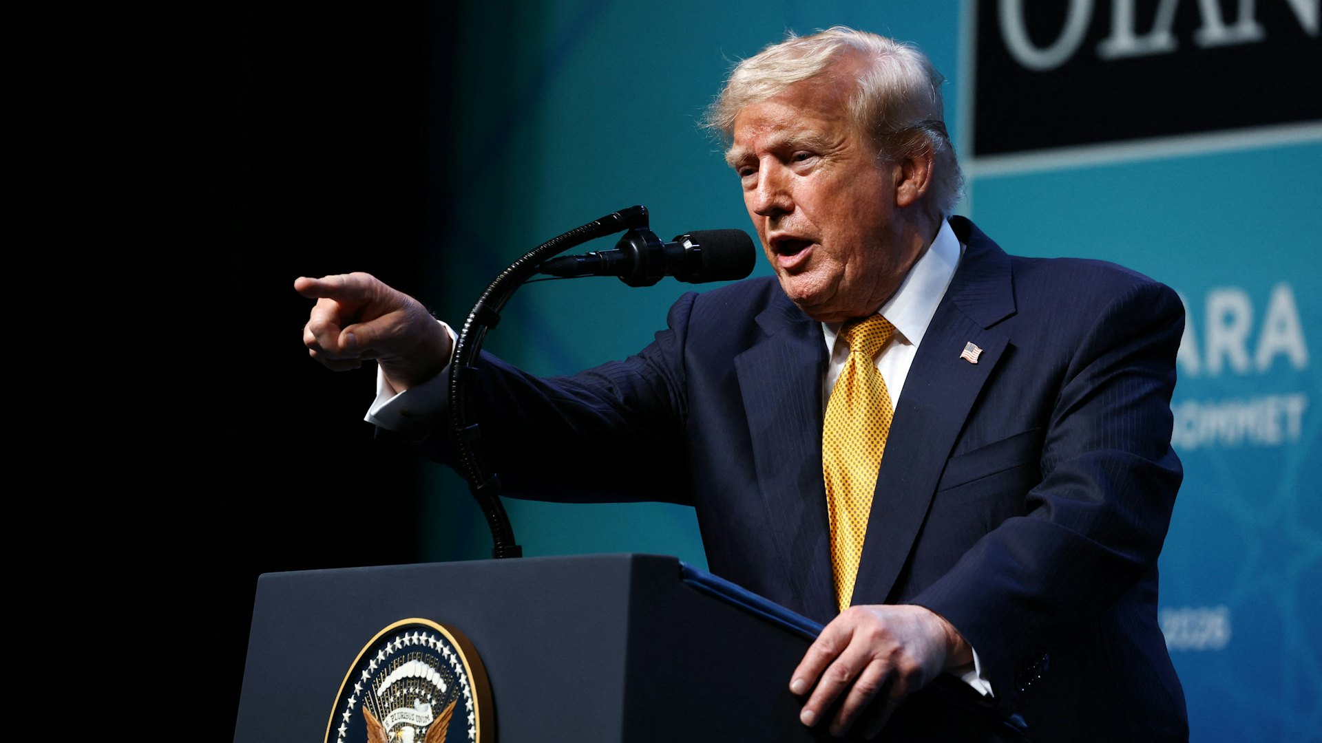 2026年7月8日,土耳其安卡拉,美國總統特朗普(Donald Trump)出席北約領袖峰會後的記者會發表講話。(Reuters) 2026年7月8日,土耳其安卡拉,美國總統特朗普(Donald Trump)出席北約領袖峰會後的記者會發表講話。(Reuters)