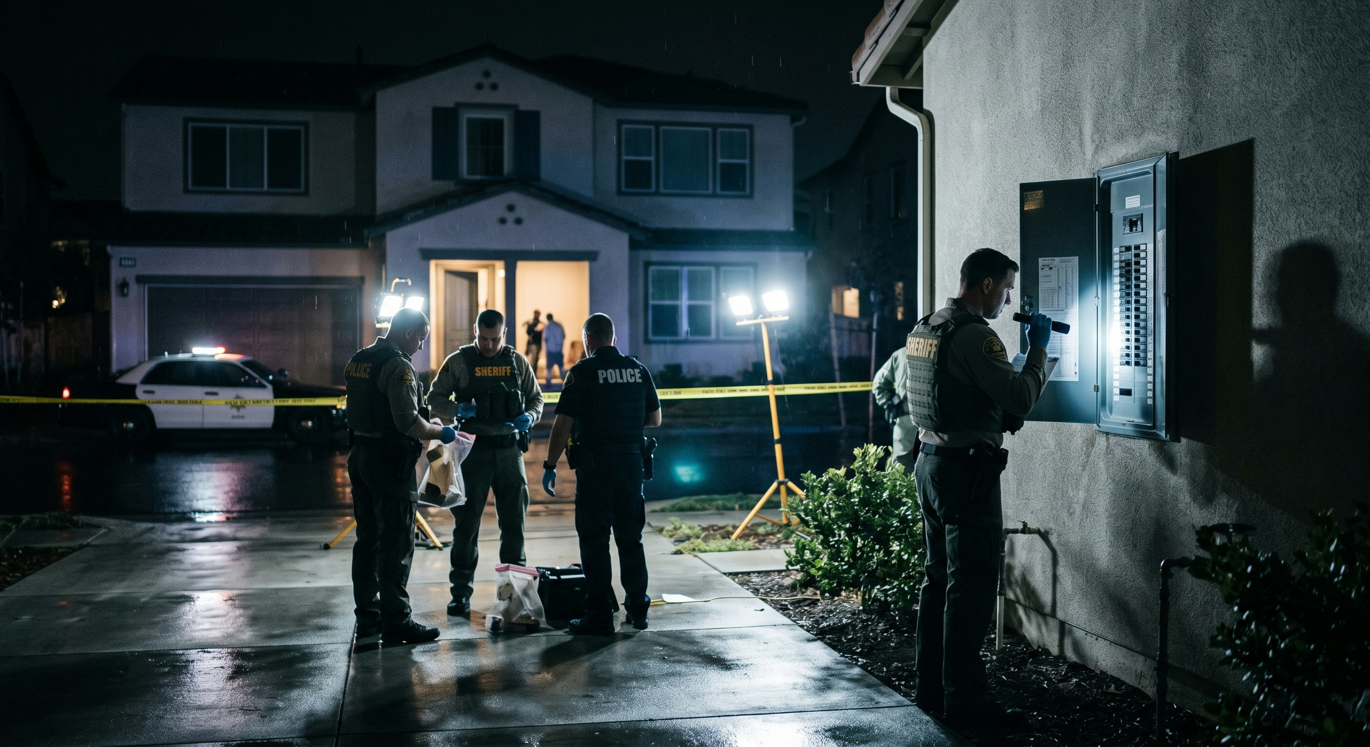 事发时死者寓所突然停电,他外出检查时被掳走,警方仍在调查停电原因。(AI生成图片)