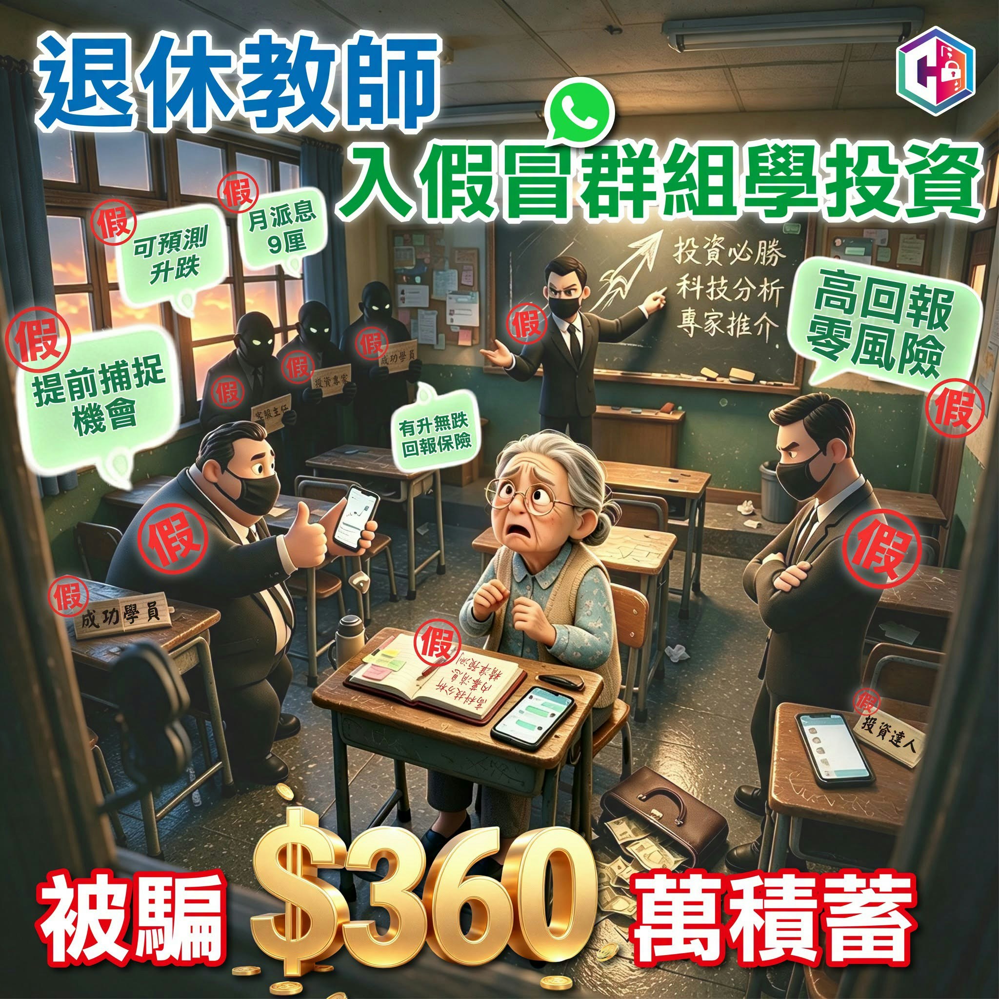 退休教师误入假投资群组 6周被骗360万港元积蓄