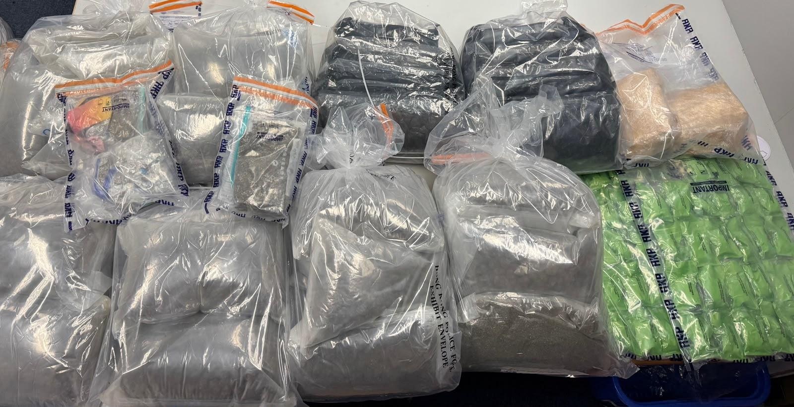 警貨櫃碼頭南路掃毒拘兩男 起28公斤大麻花及大麻糖值$570萬
