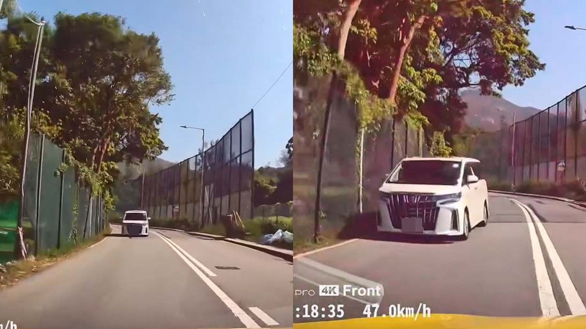 車cam｜石澳道兩地牌七人車逆線險撞對頭車 網斥：完全唔避