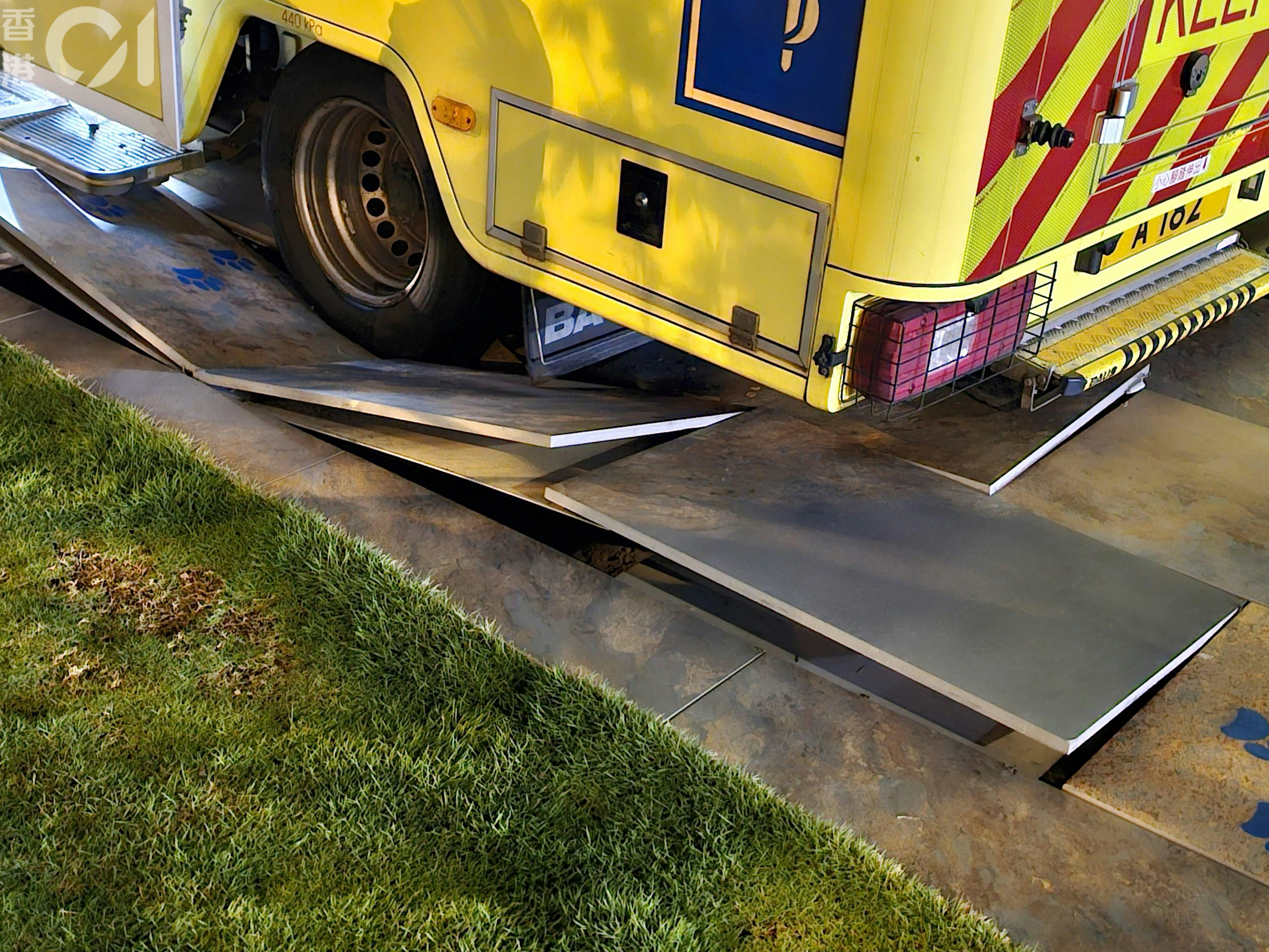 Ambulance Collapses Floor at Sai Ying Pun Waterfront Park, Government Says Pedestrian Zone Was Not Emergency Route