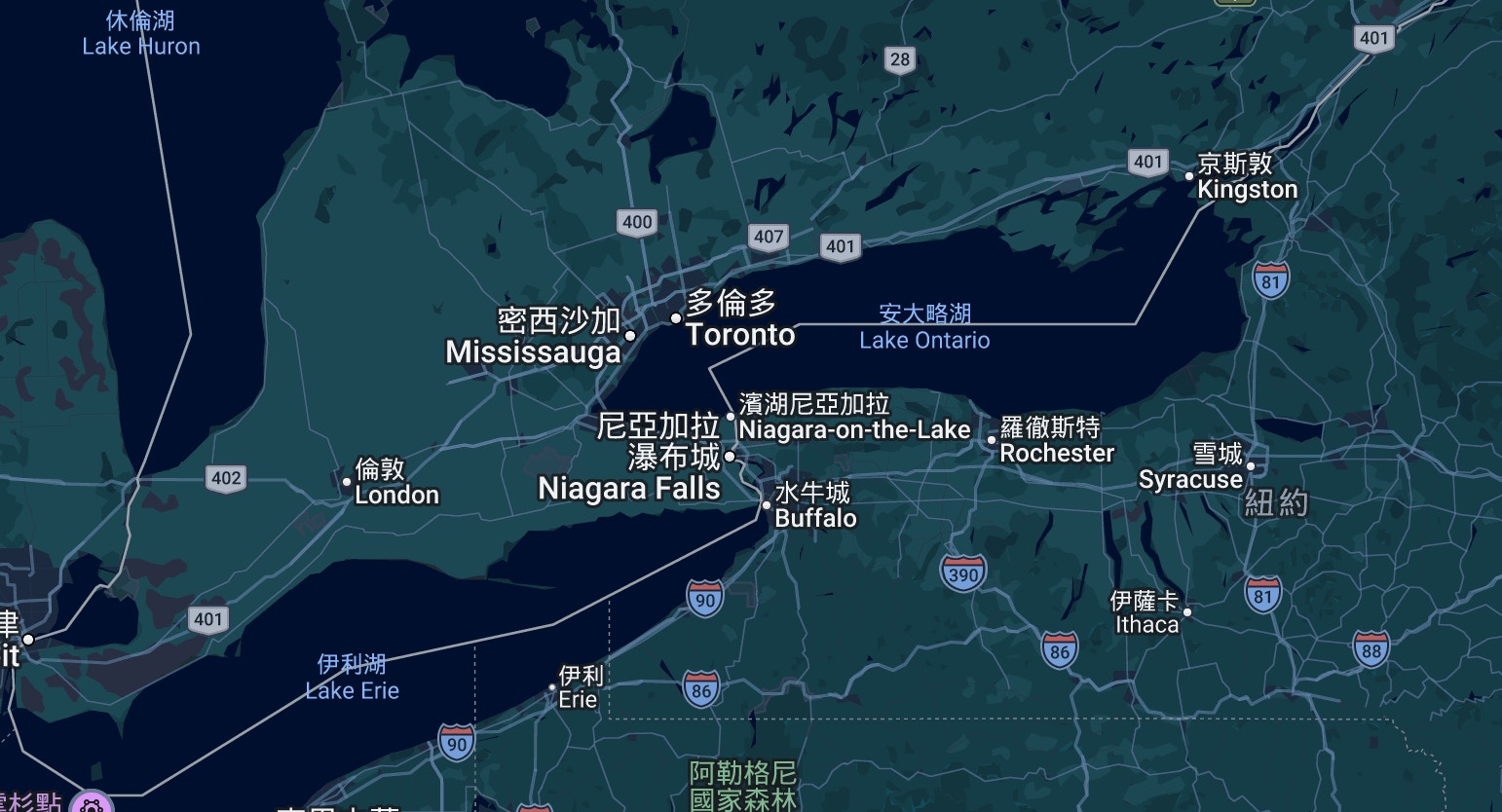 資料圖片：安大略湖。（GoogleMap）