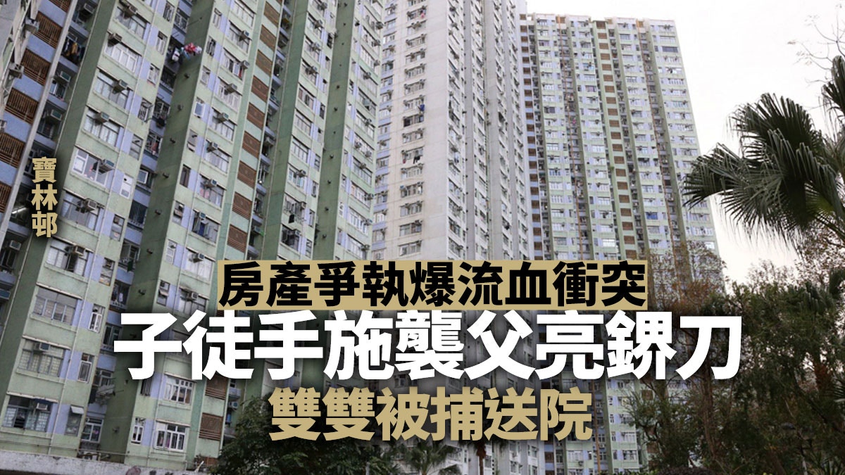 寶林邨父子房產問題爭執 兒子徒手施襲 父持鎅刀 兩父子被捕