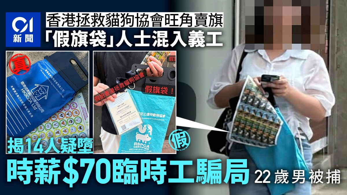 香港旅行貓狗協會疑遭冒充賣旗 揭港旅疑墮求職騙局 警拘22歲男