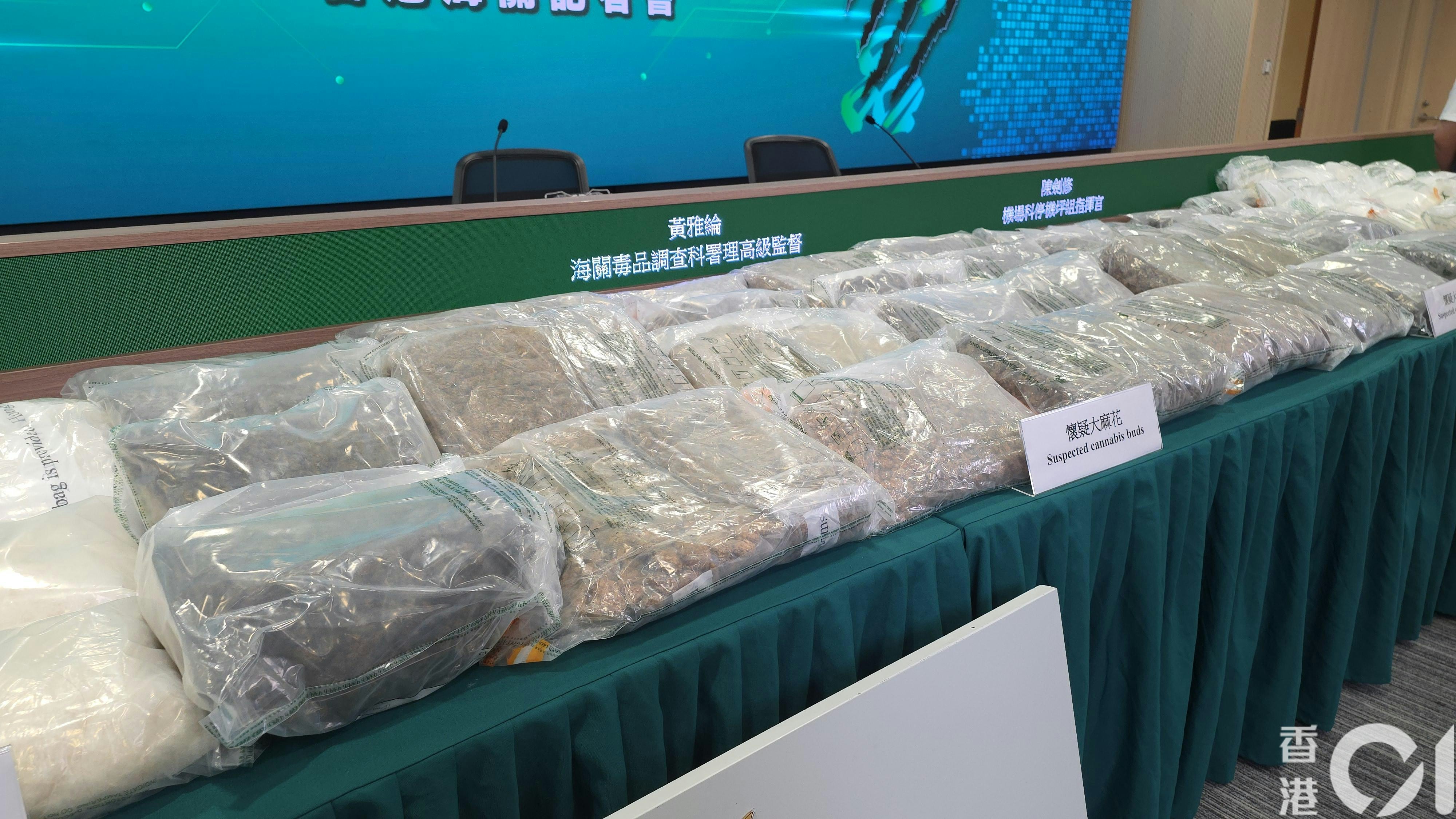 香港海关4个月破424宗毒案检14亿港元毒品