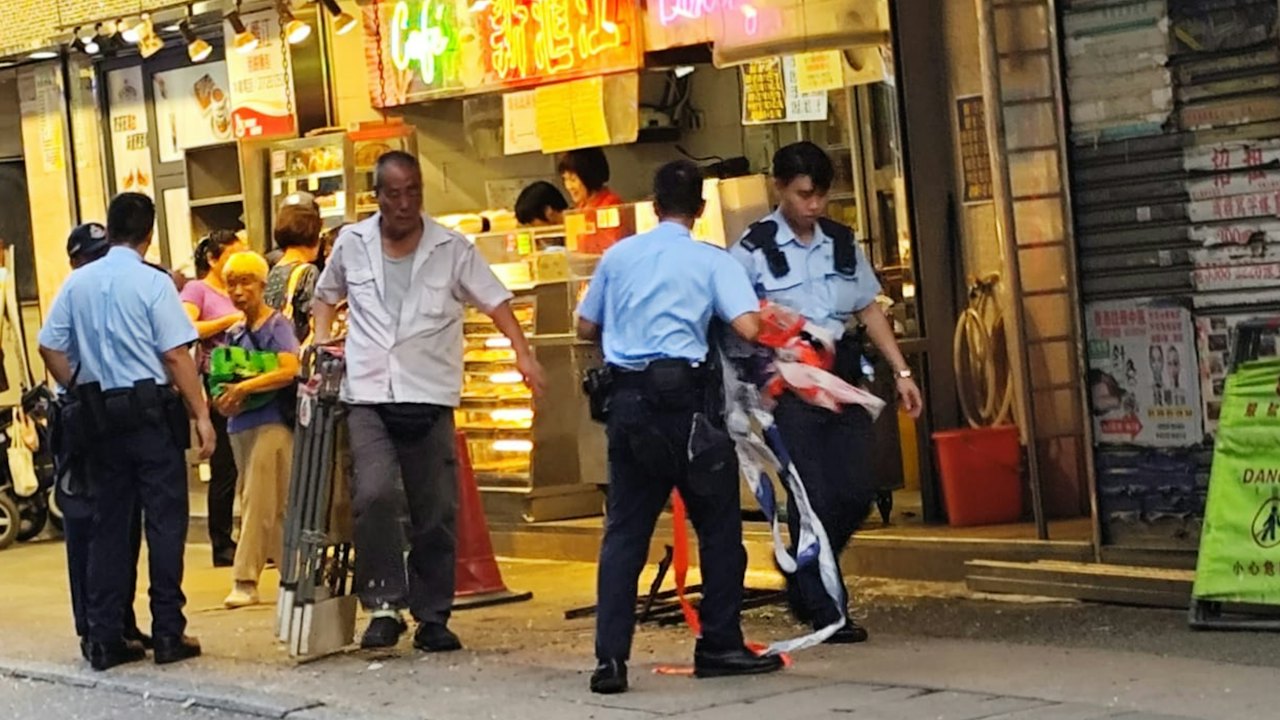 長沙灣元州街工廈墮玻璃窗 警調查後拘兩男涉容許物件高處墮下