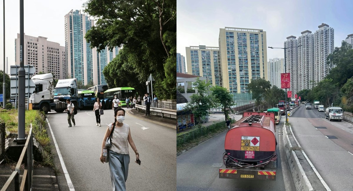 返工注意｜青衣交匯處兩貨車相撞　交通擠塞現車龍　乘客落車行