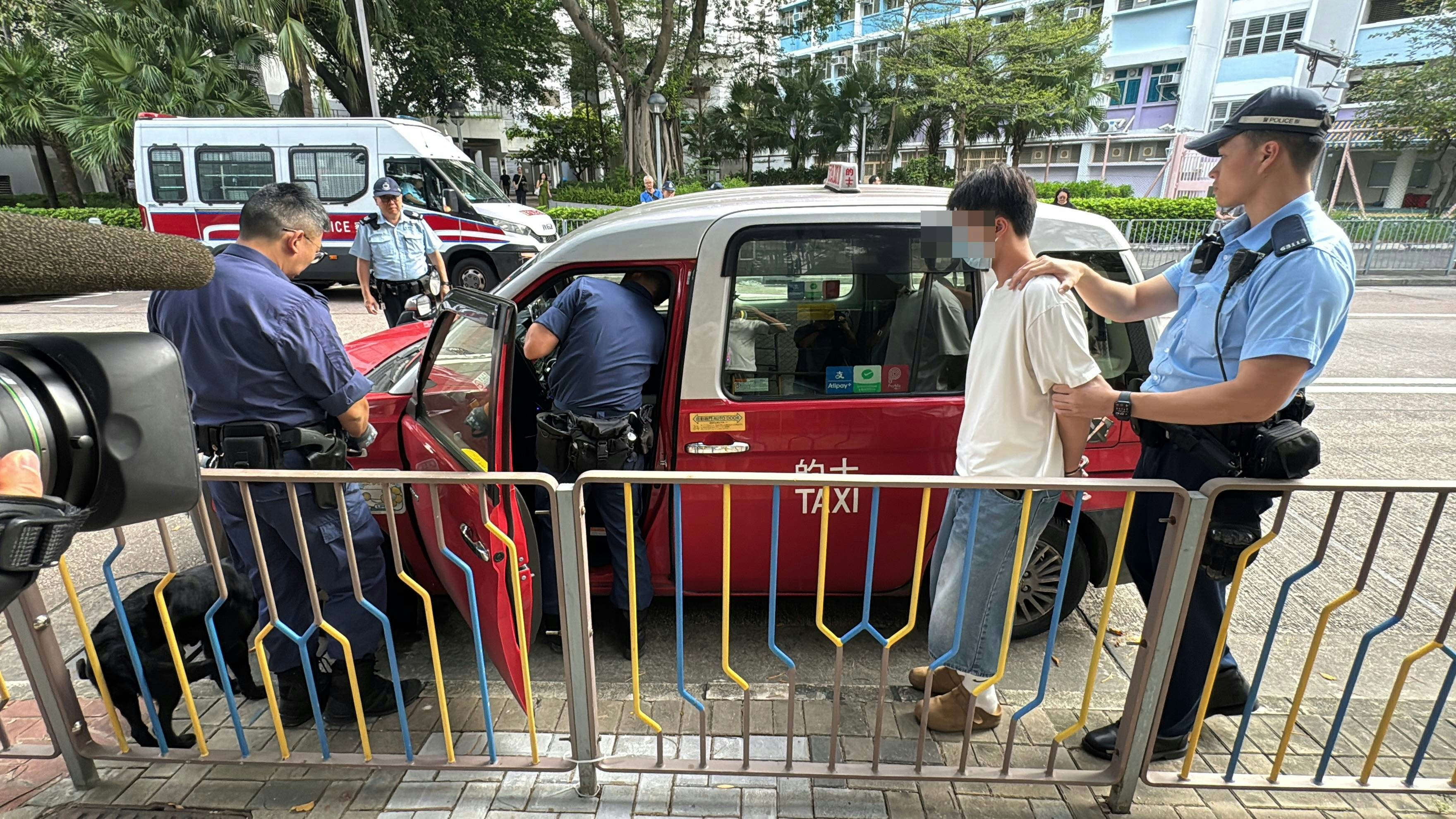 青年疑搭的士多區派毒　醒目司機通報行家報警擒人
