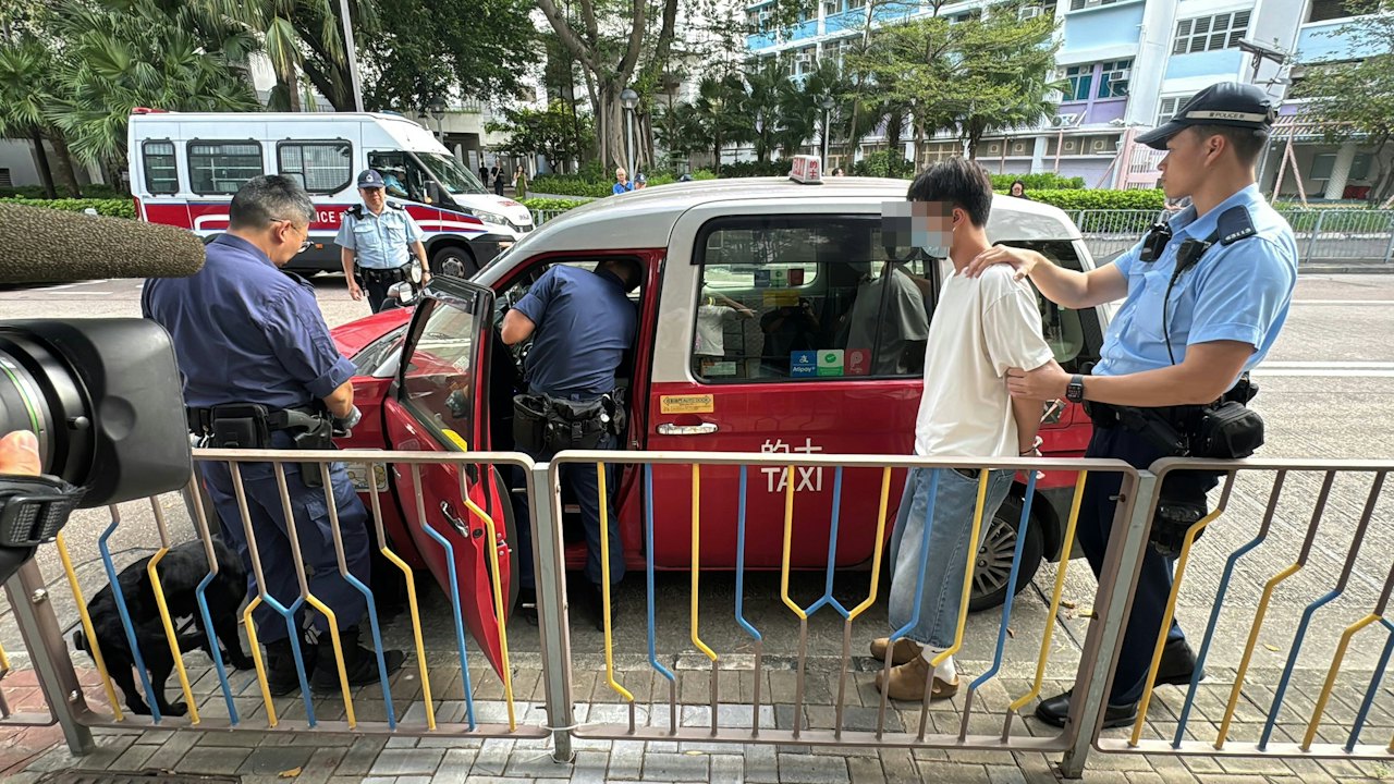 青年疑搭的士多區派毒 醒目司機通報行家報警擒人