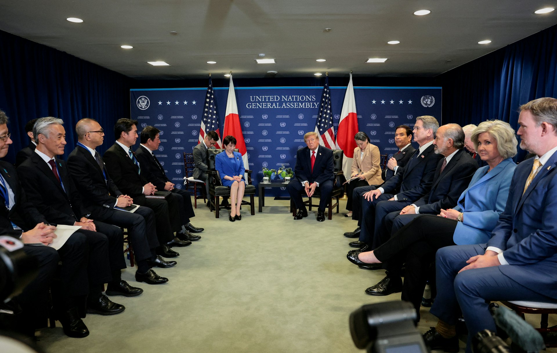 2026年9月22日,美國總統特朗普在紐約舉行的第81屆聯合國大會期間,與日本首相高市早苗舉行雙邊會晤。
