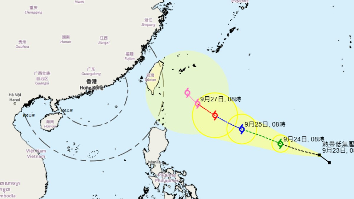 打風?天文台最新熱帶氣旋移動路徑圖曝光 趨日本或移向廣東東部