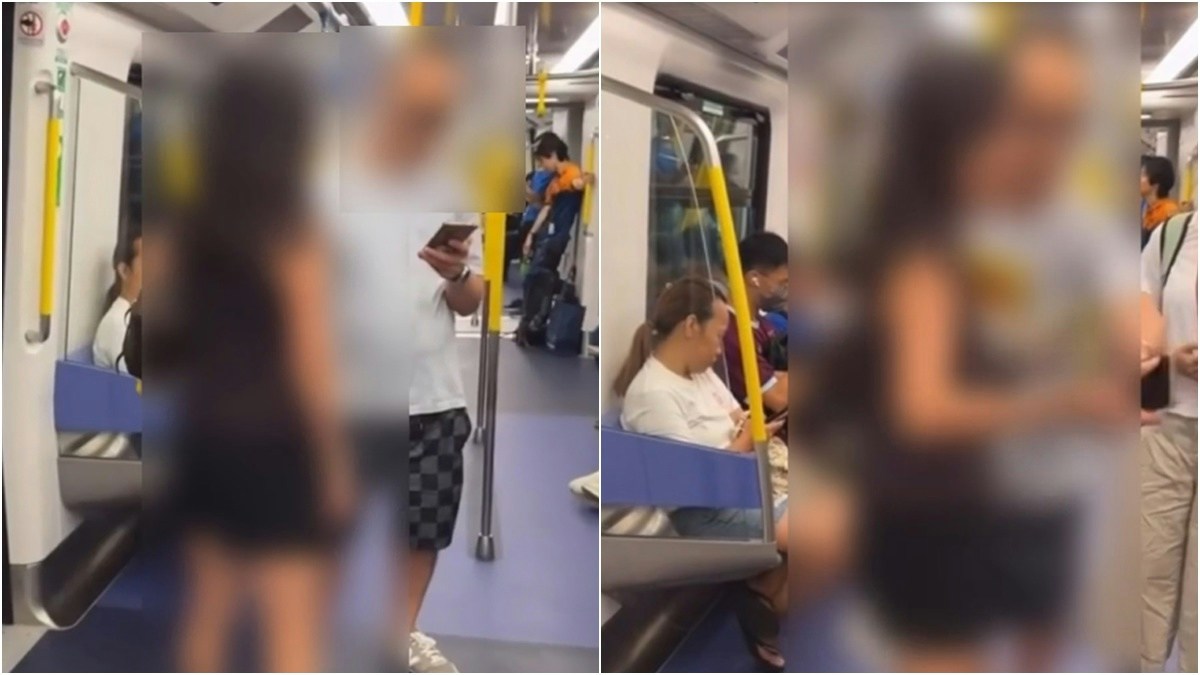 有片︱港鐵車廂男子疑偷拍　遭女子質問逼刪相　警揭為通緝人士