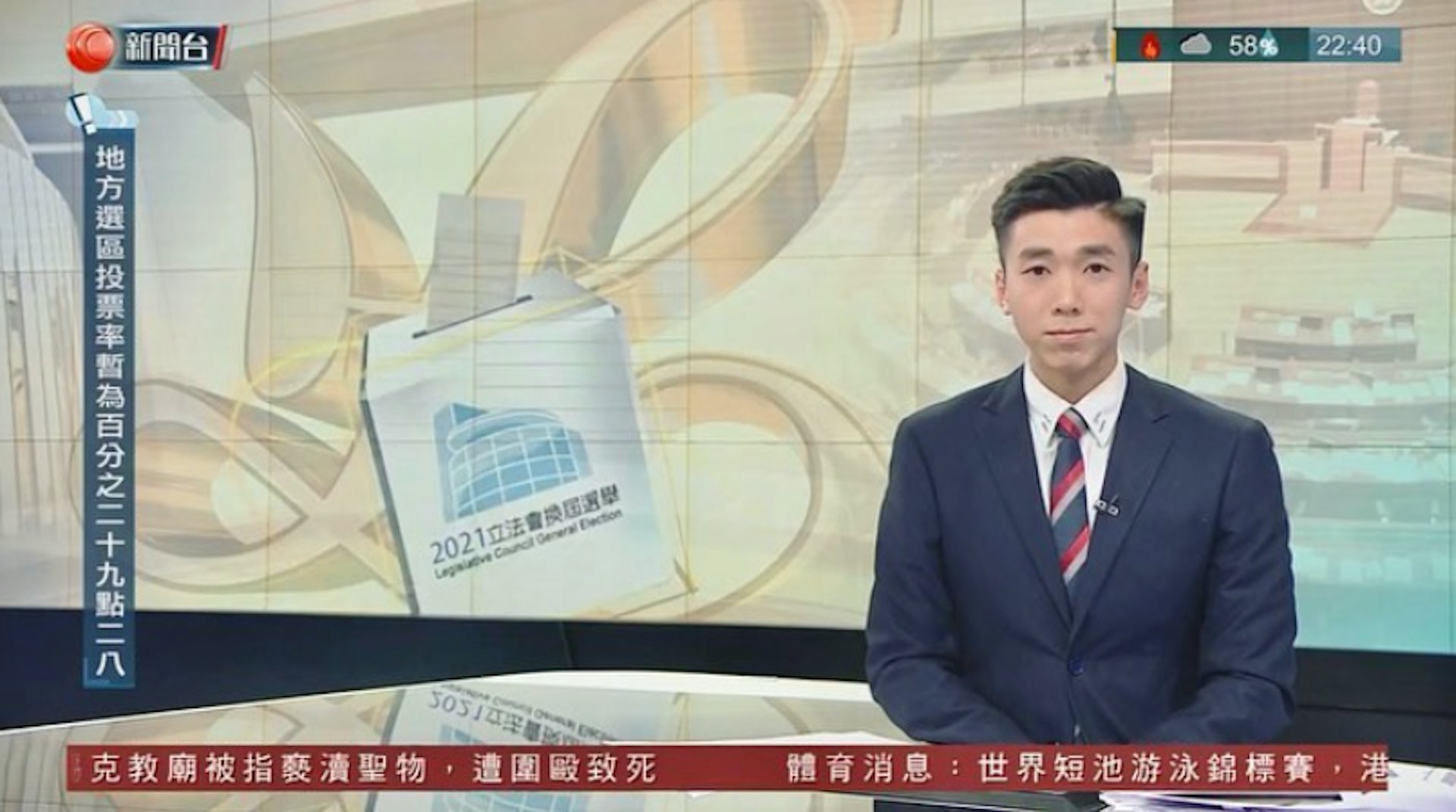陳書君係前有線新聞首席男主播。(截圖)