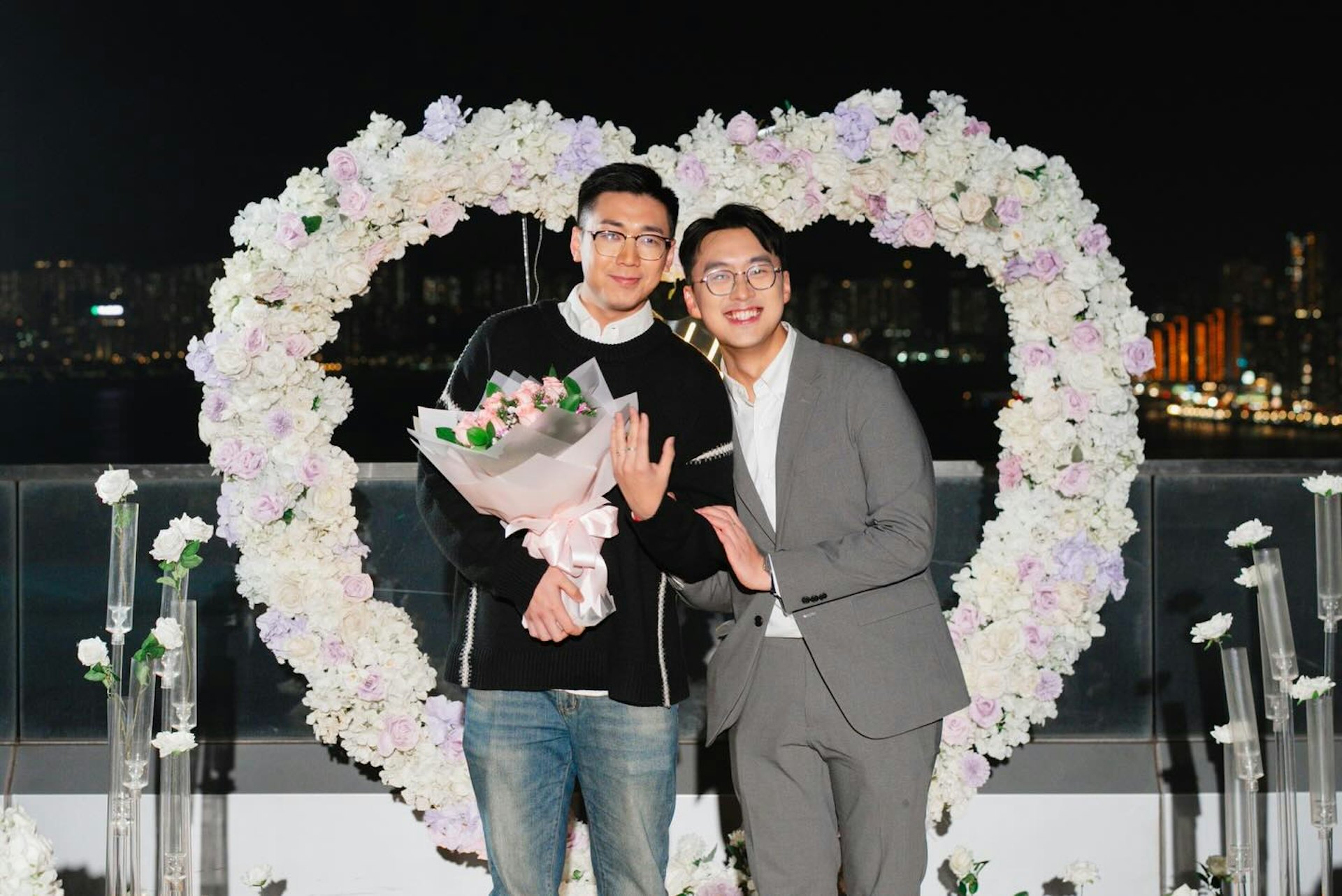 接受與另一半求婚。(ig@vincentchan1013)