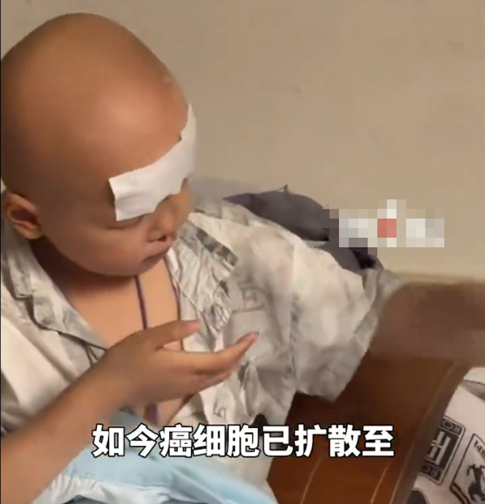患癌男孩道明癌細胞已擴散到腦部,一度比較危險。