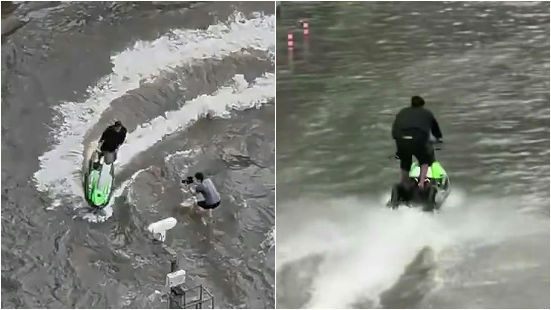 曼谷暴雨水浸街男子騎水上電單車漂移擺拍網轟:拿苦難換流量