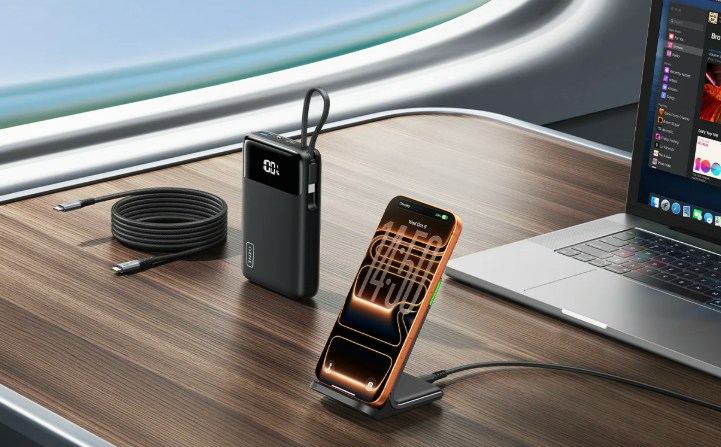 用74Wh能量的20000mAh外置充電器去充iPhone 17 Pro Max,僅能維持2至3次的完整充電。(INIU)