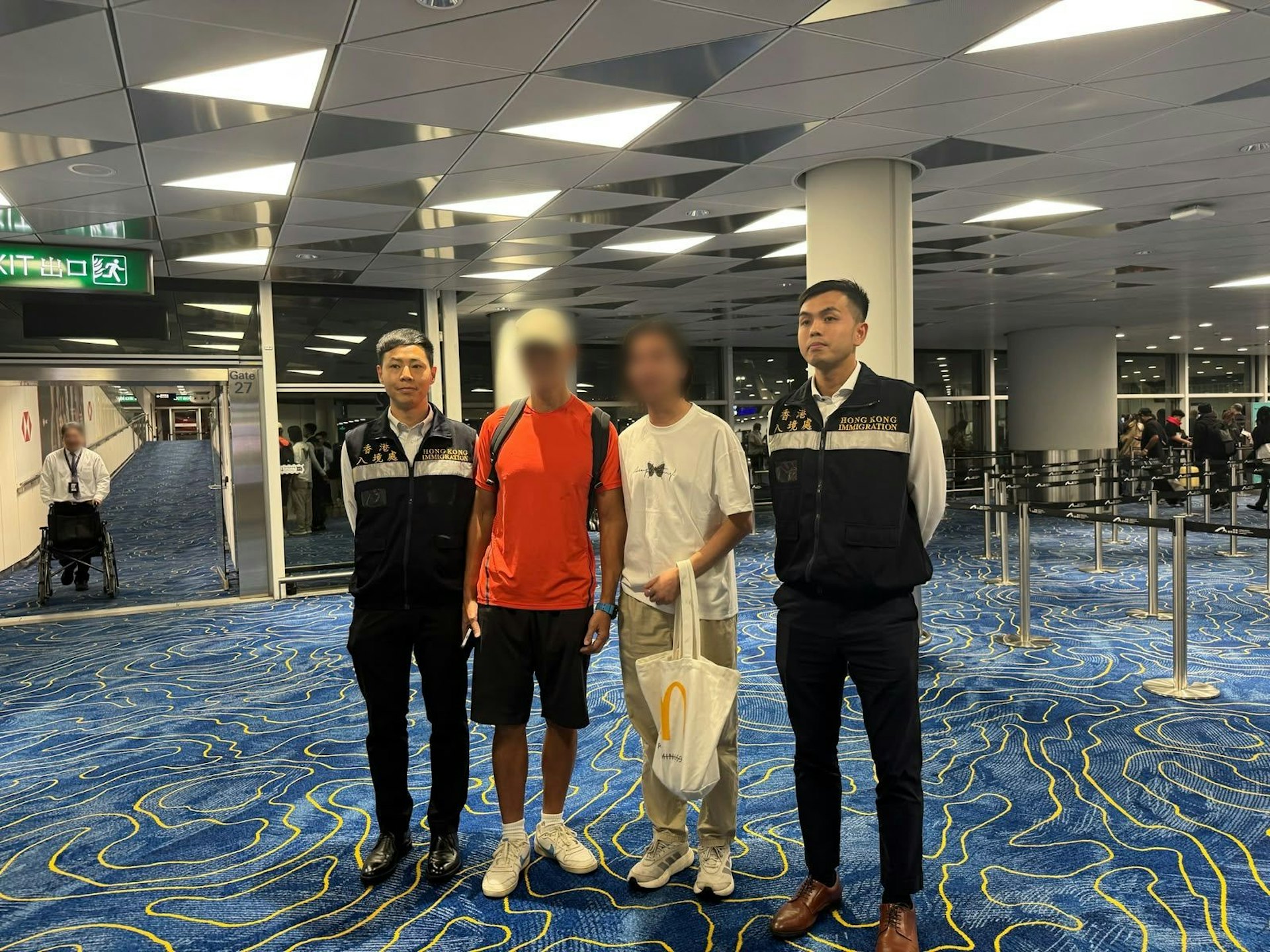 鄧龍威已獲釋並抵香港。(政府新聞處相片)