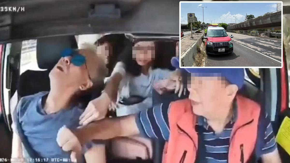 呈祥道的士司機暈倒.車CAM|無人駕駛半分鐘 乘客驚惶拍打叫喚