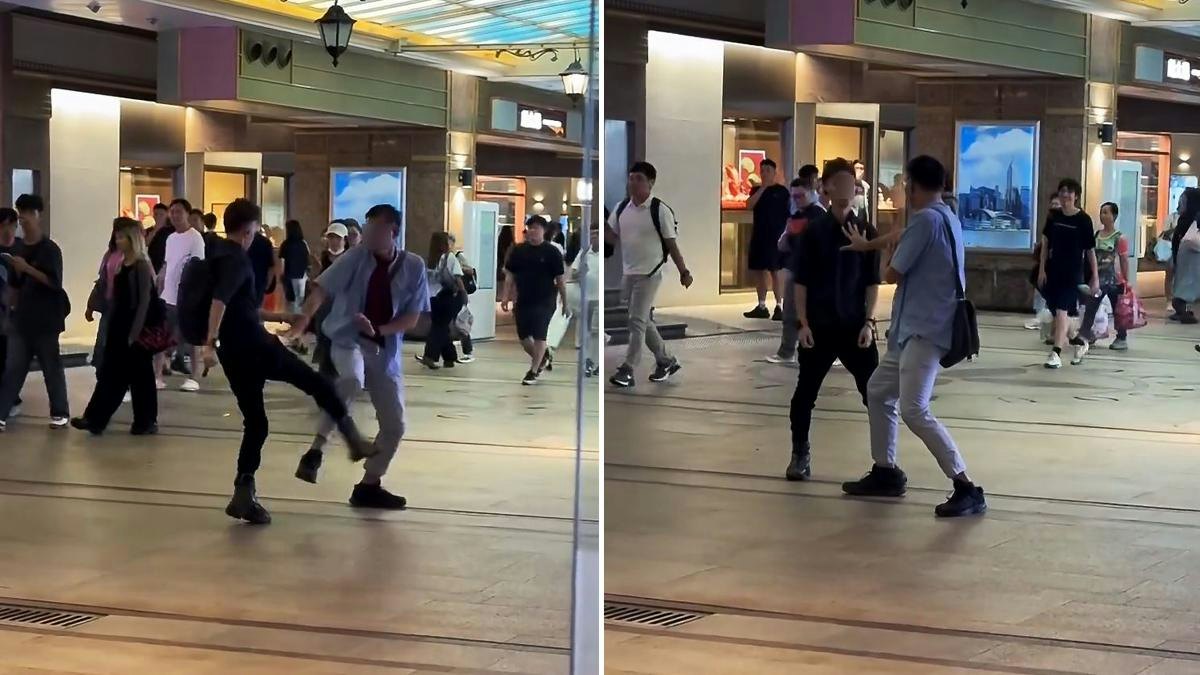 九龍灣德福廣場MMA.有片|2男纏鬥 出拳起飛腳紮馬 網民嘲無力