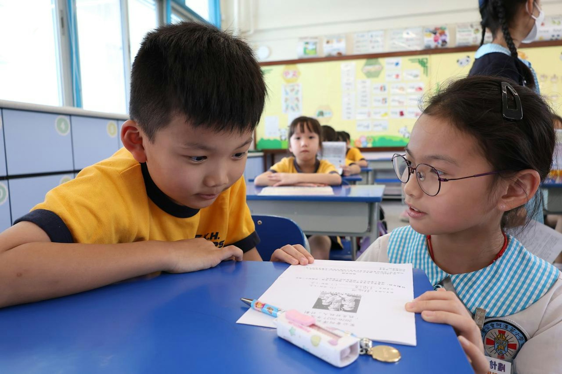 學校的牧羊人計劃提供平台讓高年級學生實踐「服務他人」,照顧師弟妹。