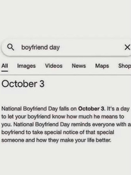 網絡流行的「National Boyfriend Day」。(ig@vangietang)