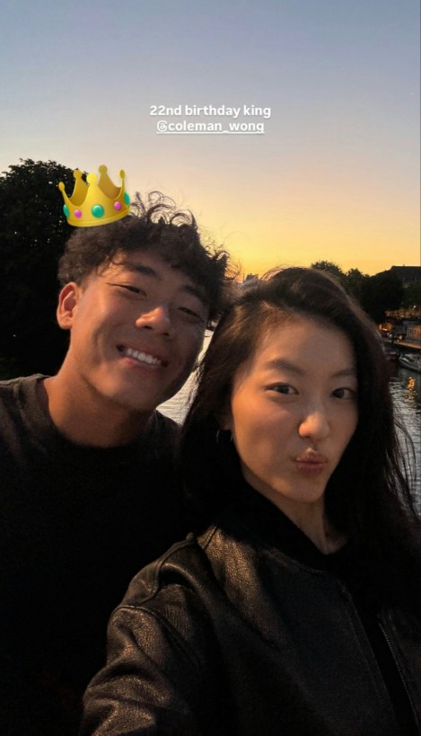 黃澤林22歲生日時,有女友陪伴。(ig@coleman_wong)