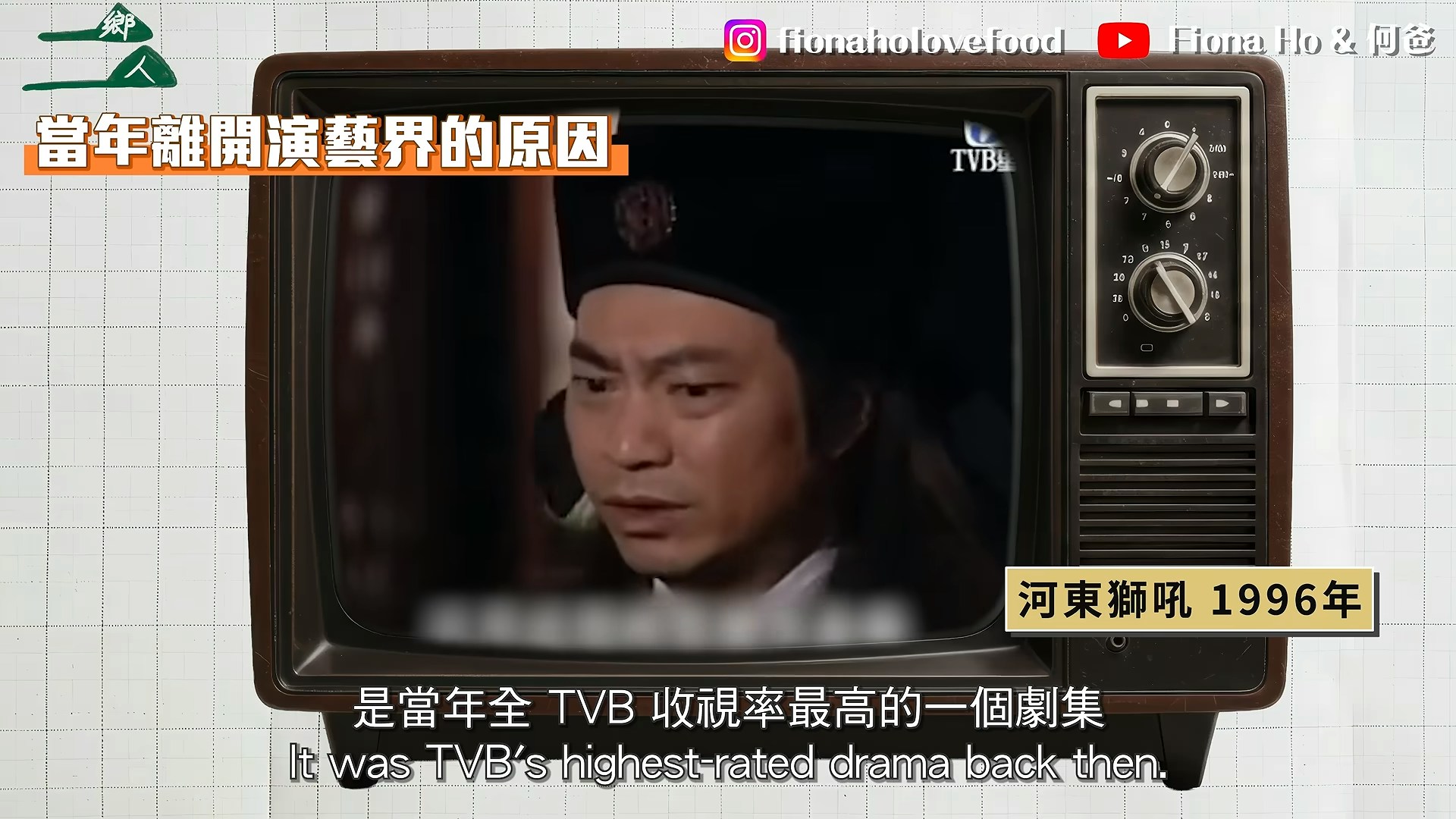 廖偉雄表示《河東獅吼》是當年全TVB收視最高嘅一個。(據無綫電視1996年官方收視紀錄,《河東獅吼》為全年第二位,年度收視冠軍為張衛健主演的《西遊記》)。(YouTube@Fiona Ho & 何爸)