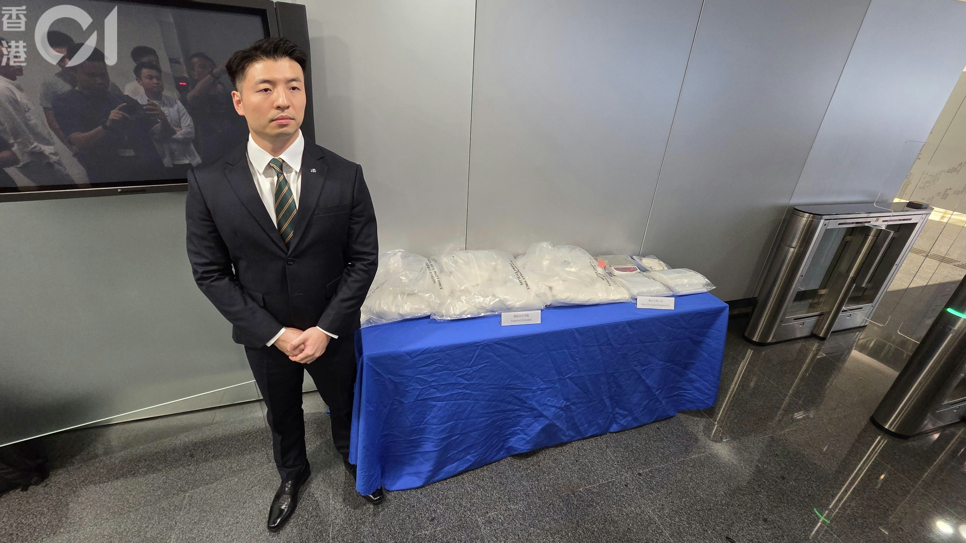 朱俊業指出,今次是警隊歷來破獲最大宗的同類毒品案件。