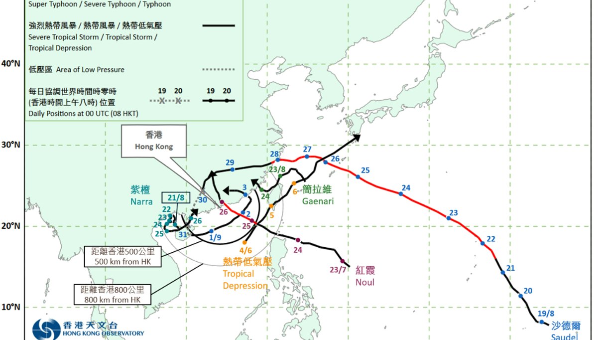熱帶氣旋|今年34個影響西北太平洋及南海 8月錄12個破單月紀錄