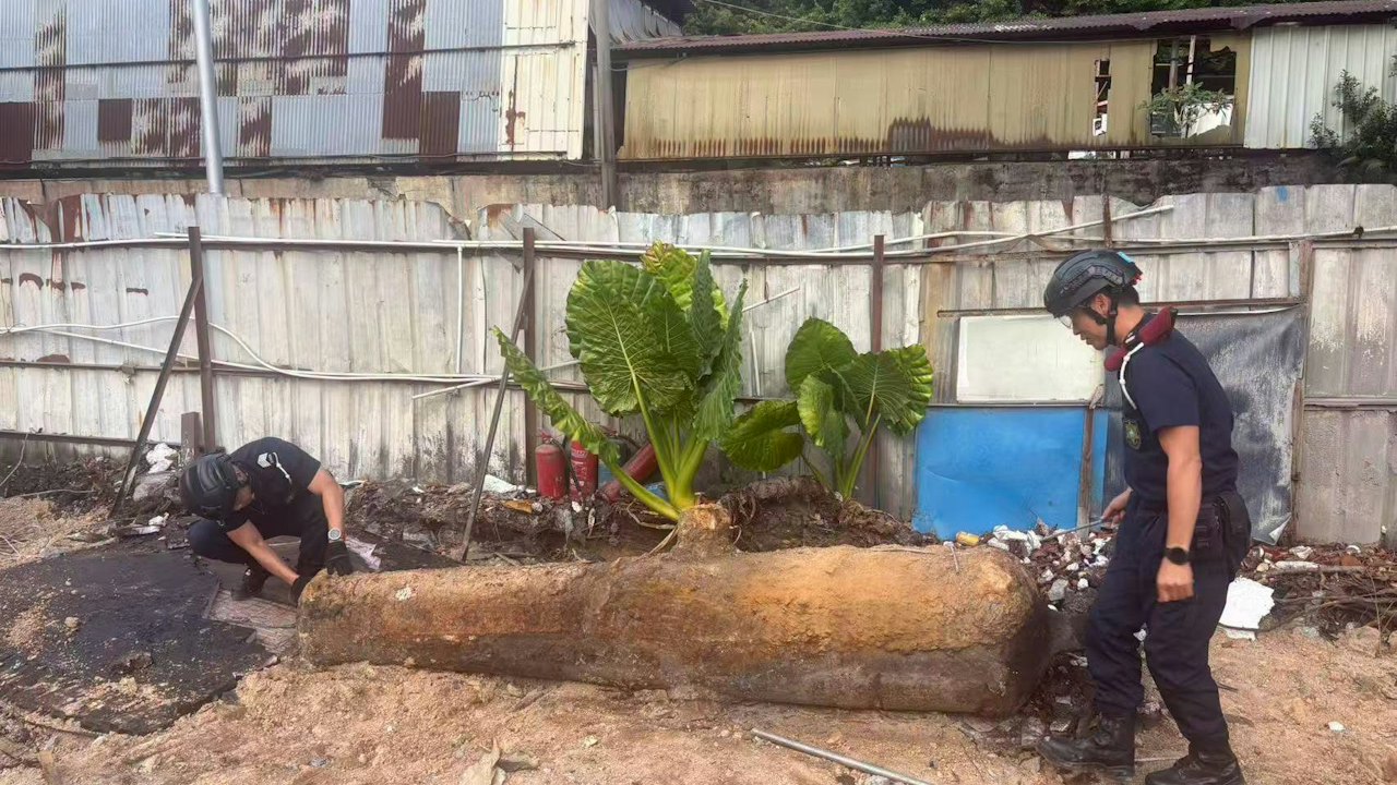 澳門青洲地盤發現3米長炮管 拆彈專家排除危險後轉交文化局處理